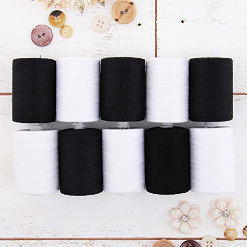 5 White & 5 Black Spools
