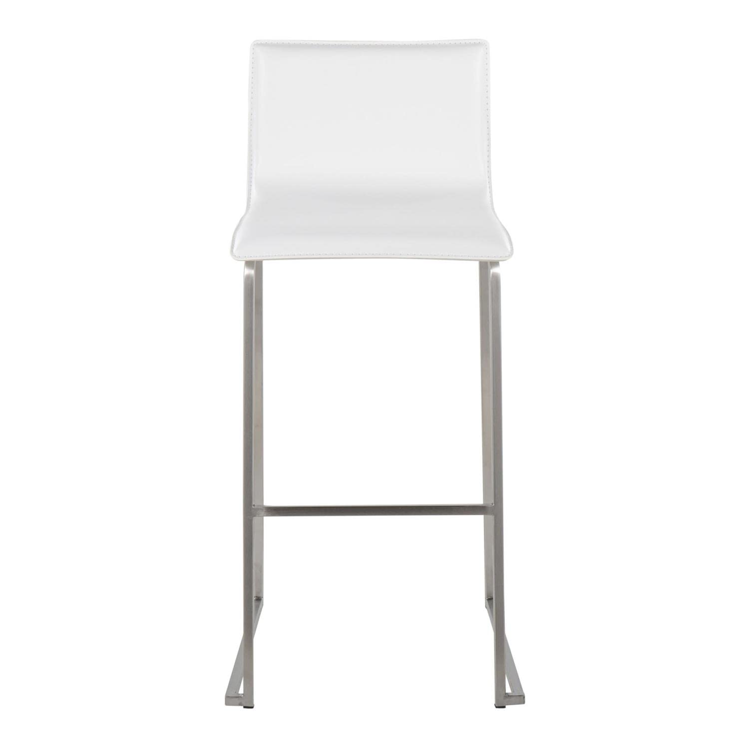 LumiSource Mara Bar Stool Set of 2 - Modern Counter Height Bar Chairs with Back Support - Perfect for Kitchen Island, Breakfast Nook & Home Bar Decor
