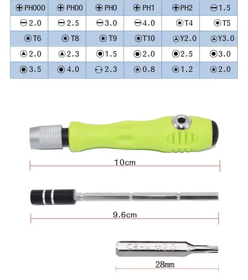 32 in 1 Precision Screwdriver Set for Keyboard, Phone & Electronics Repair - Professional Magnetic Screwdriver Kit with Case - Perfect for DIY, Laptop, Smartphone & Small Appliance Repairs