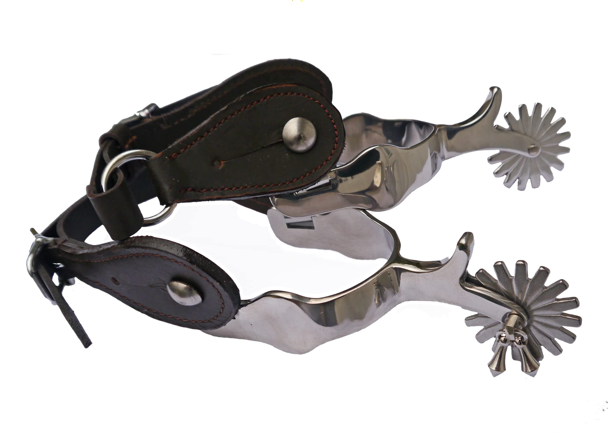 Straightline Brown Eastwood Cowboy Boot Spurs - Authentic Western Style for Men & Women | Perfect for Rodeo, Horse Riding & Country Fashion