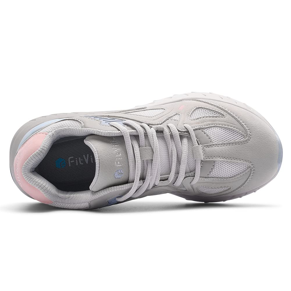 FitVille Women's Extra Wide Walking & Running Shoes - Comfortable Sneakers for Flat Feet & Plantar Fasciitis - Ideal for Workouts, Jogging & Daily Wear
