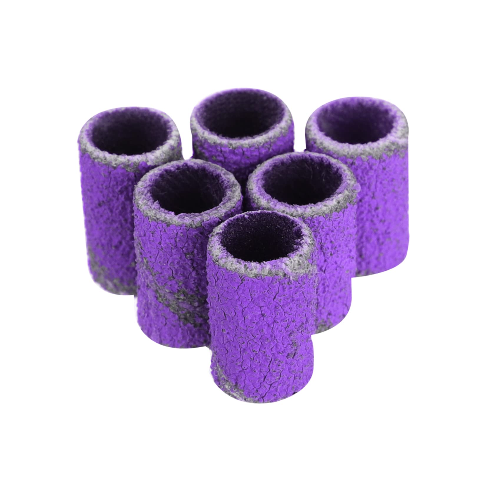 100PCS Minkissy Manicure Sanding Sleeve Nail Files - Purple Grid Nail Drill Bands for Professional & Home Nail Care - Perfect for Nail Salons, DIY Manicures & Nail Art Accessories