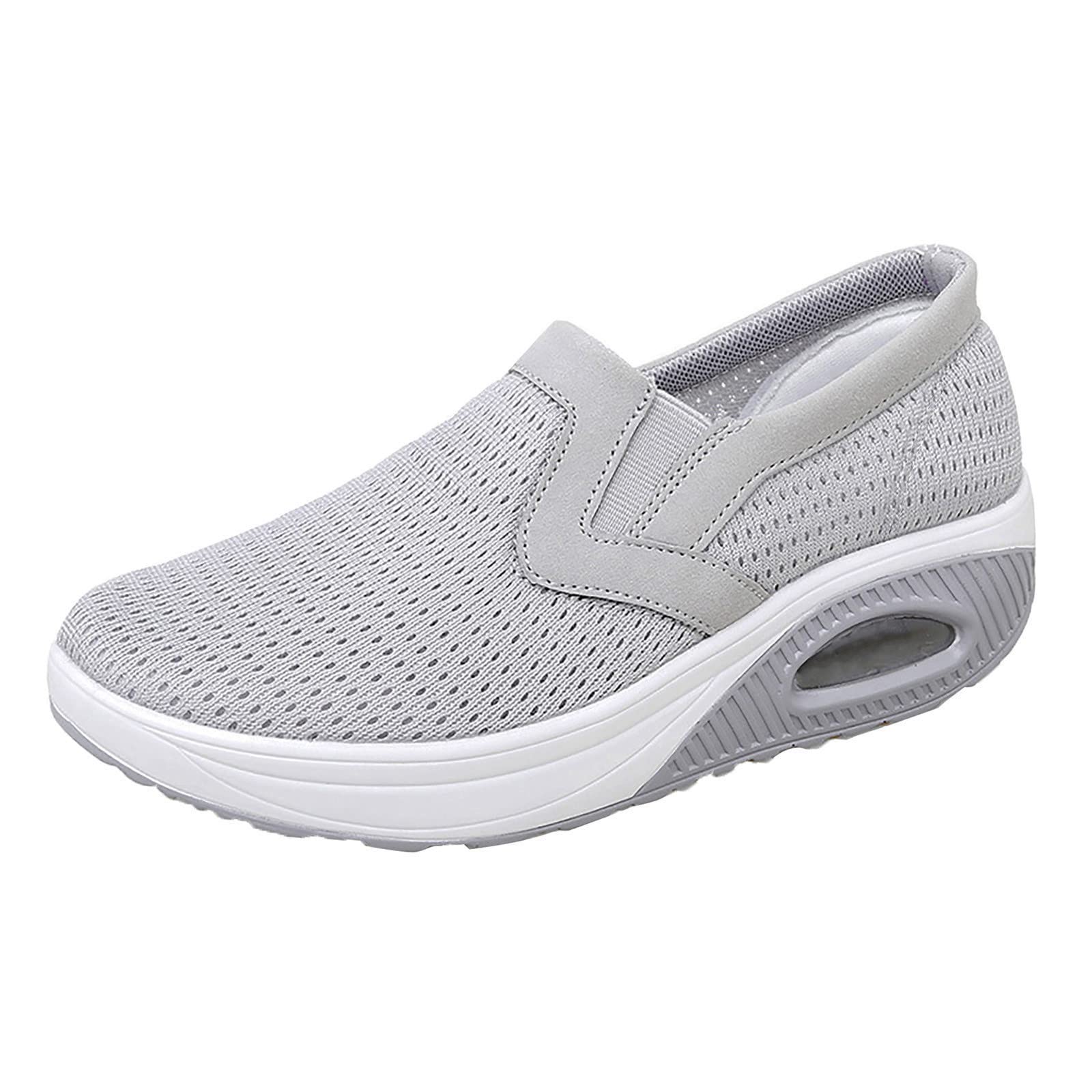 **Women's Slip-On Sneakers Wide Width - Comfortable Canvas Loafers for Summer & Casual Wear - Breathable Athletic Running Shoes for Walking, Travel & Everyday Use**