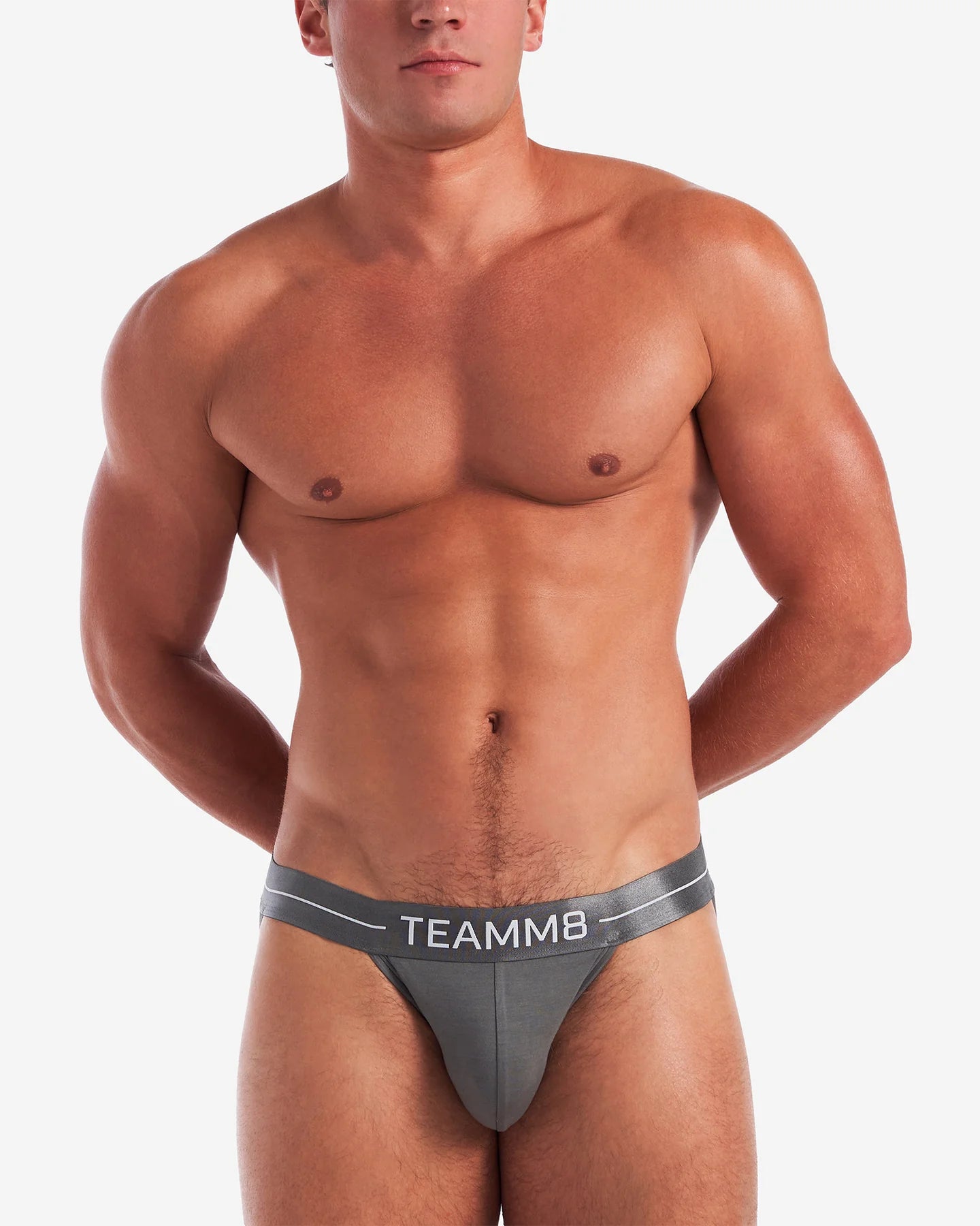 Teamm8 Icon Jockstrap - Modal Fabric, Gunmetal Grey - Comfortable & Supportive for Sports, Gym & Active Wear