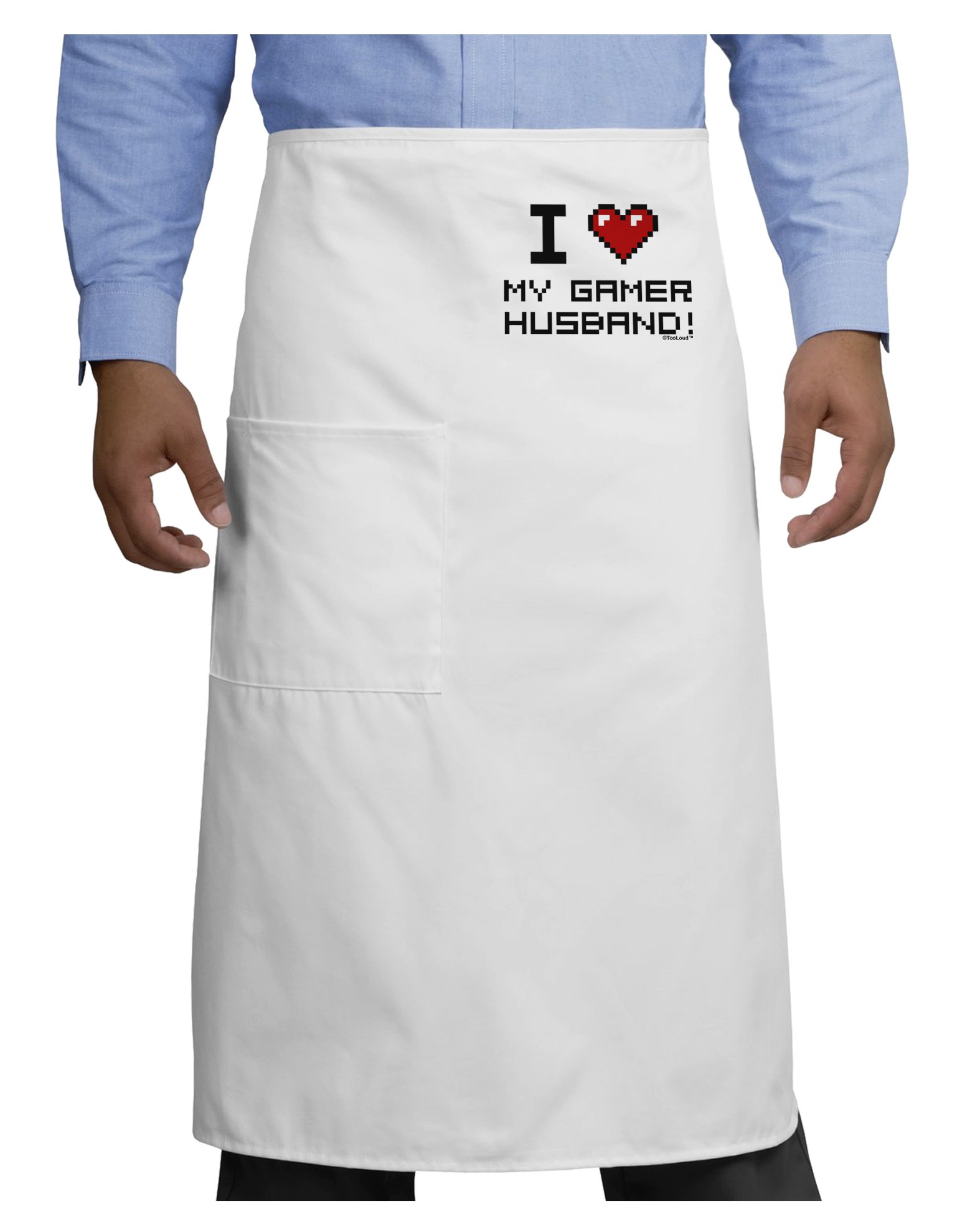 I Heart My Gamer Husband Apron - Funny Gaming Kitchen Apron for Men & Women - Perfect for Cooking, Grilling & Gaming Events