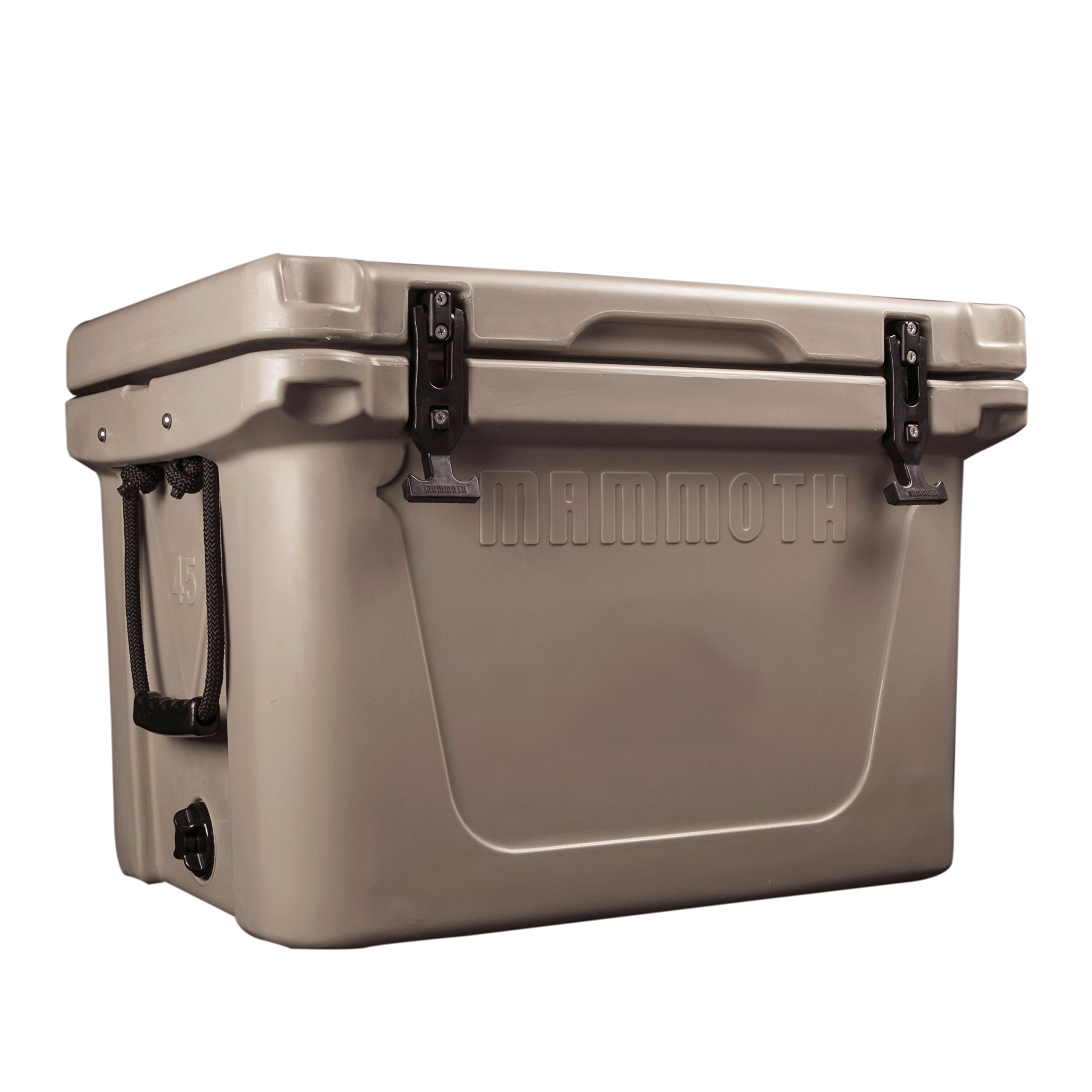Mammoth Ranger 45 Quart Insulated Hard Cooler - Heavy Duty Ice Chest for Camping, Beach, Picnics & Outdoor Adventures | Holds 48 Cans | Tan Color | Perfect for BBQs, Tailgating & Fishing Trips