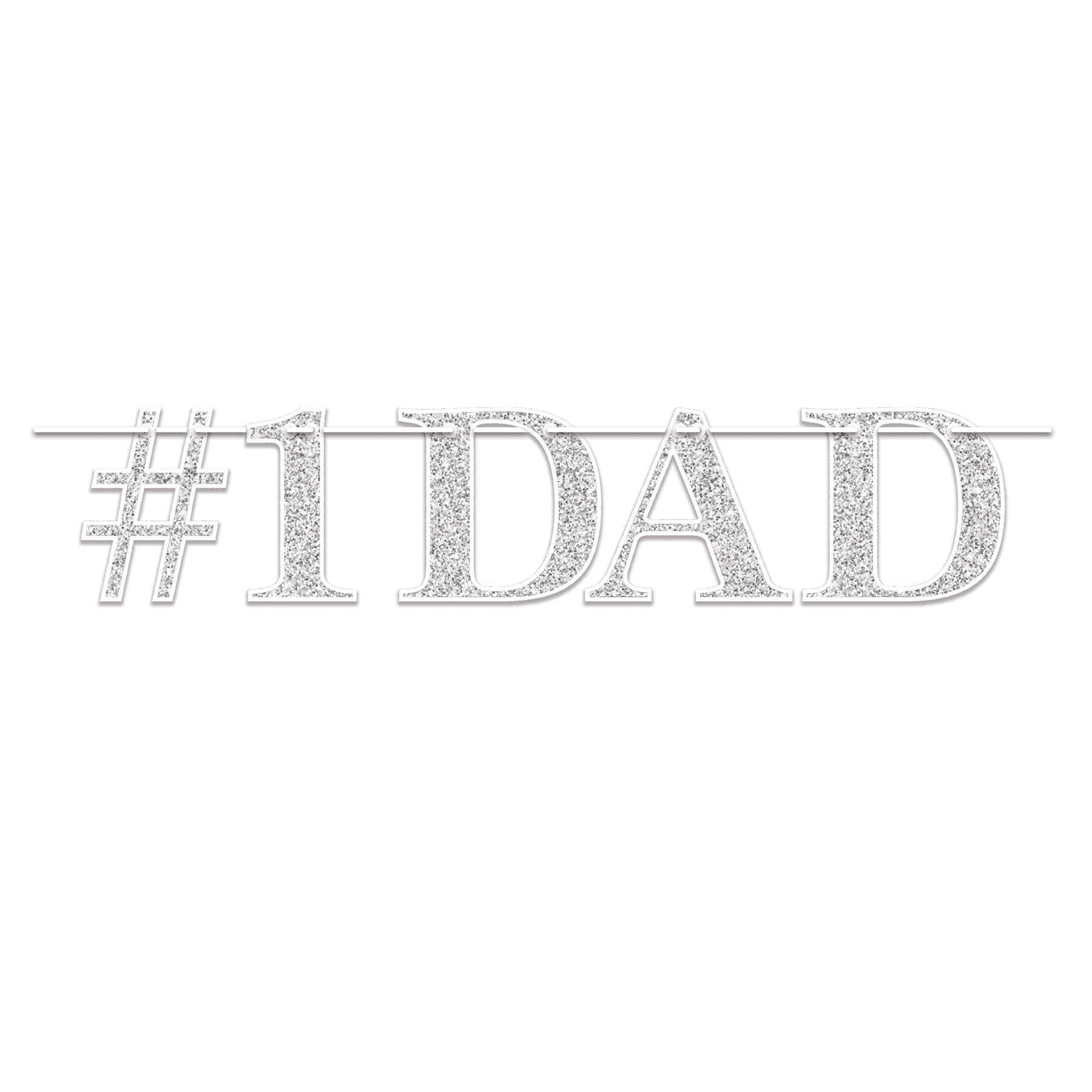 12 Pack Beistle #1 Dad Streamers for Father's Day - Patriotic Party Decorations for Dad's Birthday, BBQ, Graduation & Retirement Celebrations