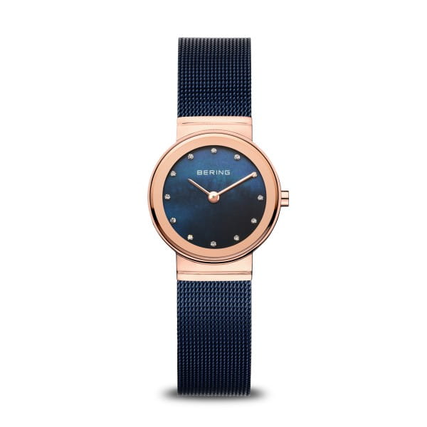 Bering 10126 367 Classic Blue Stainless Steel Mesh Strap Women's Watch - Elegant & Waterproof for Office, Party & Everyday Wear
