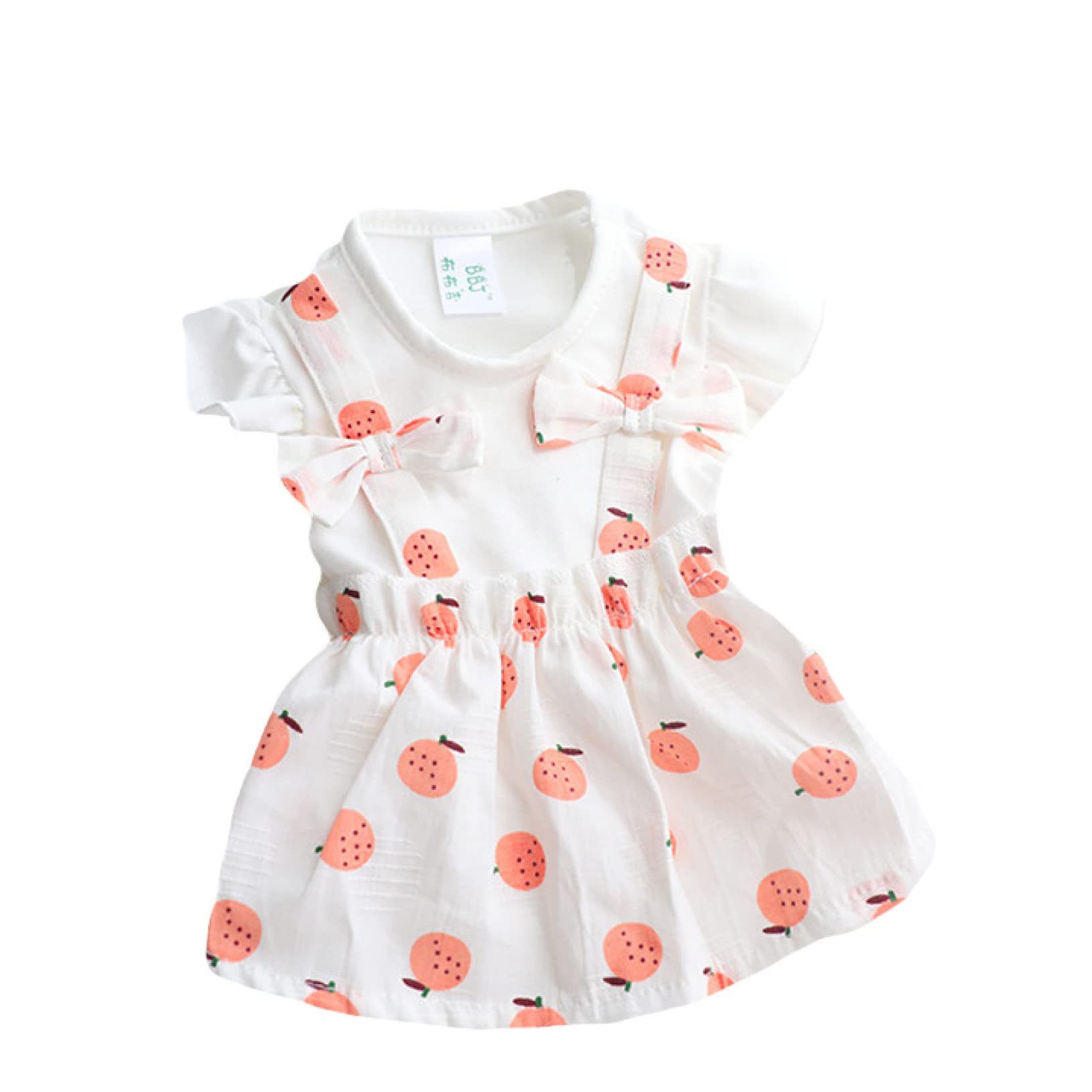 Strawberry Print Dog Dresses with Bow Knot - Cute Small Dog Clothes for Spring & Summer | Perfect for Puppy Parties, Outdoor Walks & Photo Shoots
