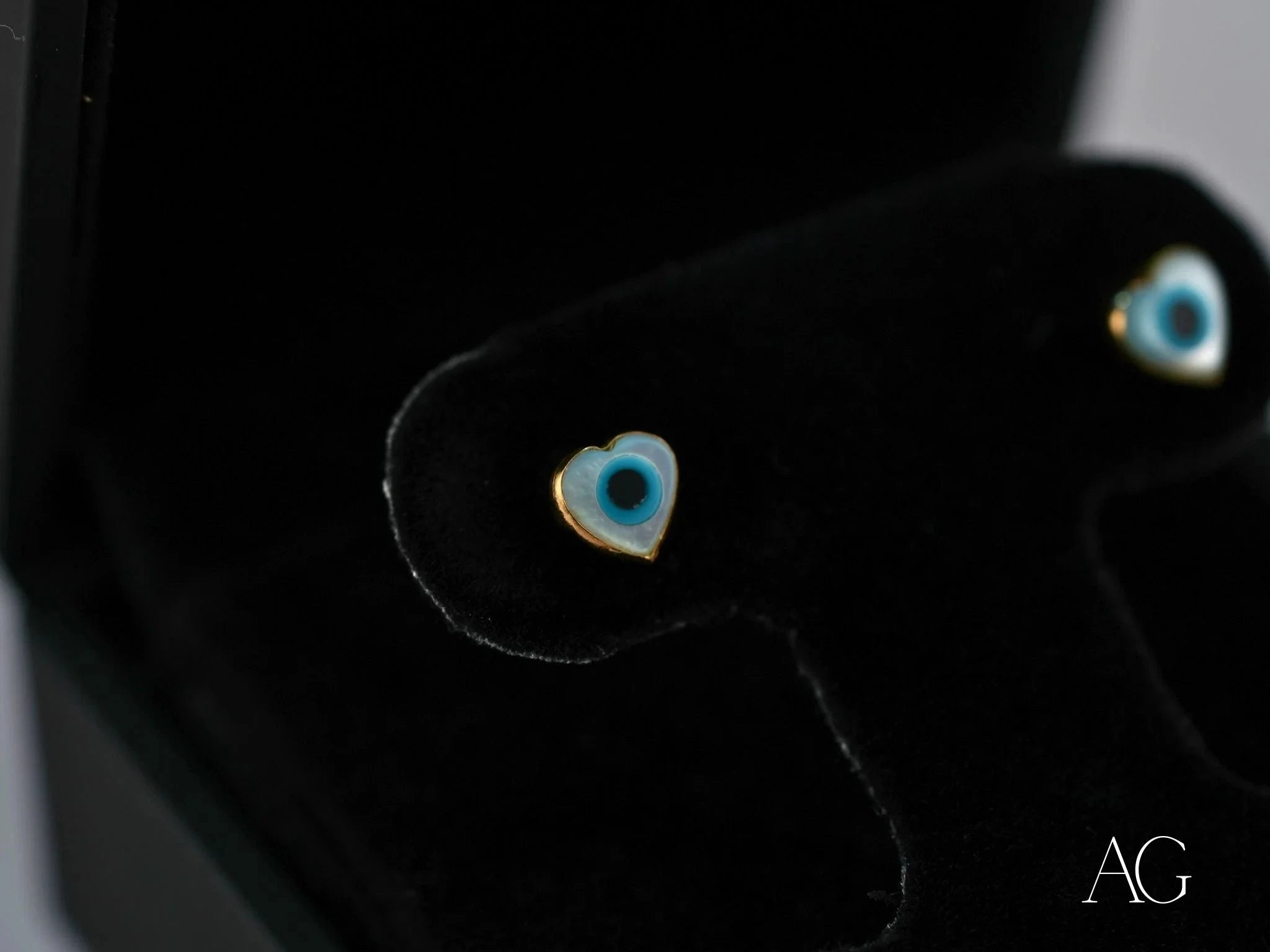 18K Gold Heart Evil Eye Earrings for Women - Protection Jewelry with Love Symbol - Perfect for Gifts, Weddings & Everyday Wear