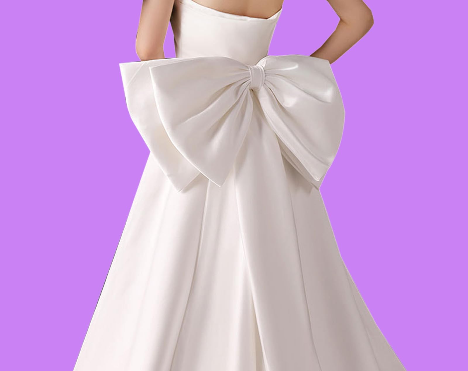 Detachable Satin Bow for Formal Dresses & Wedding Gowns - 66