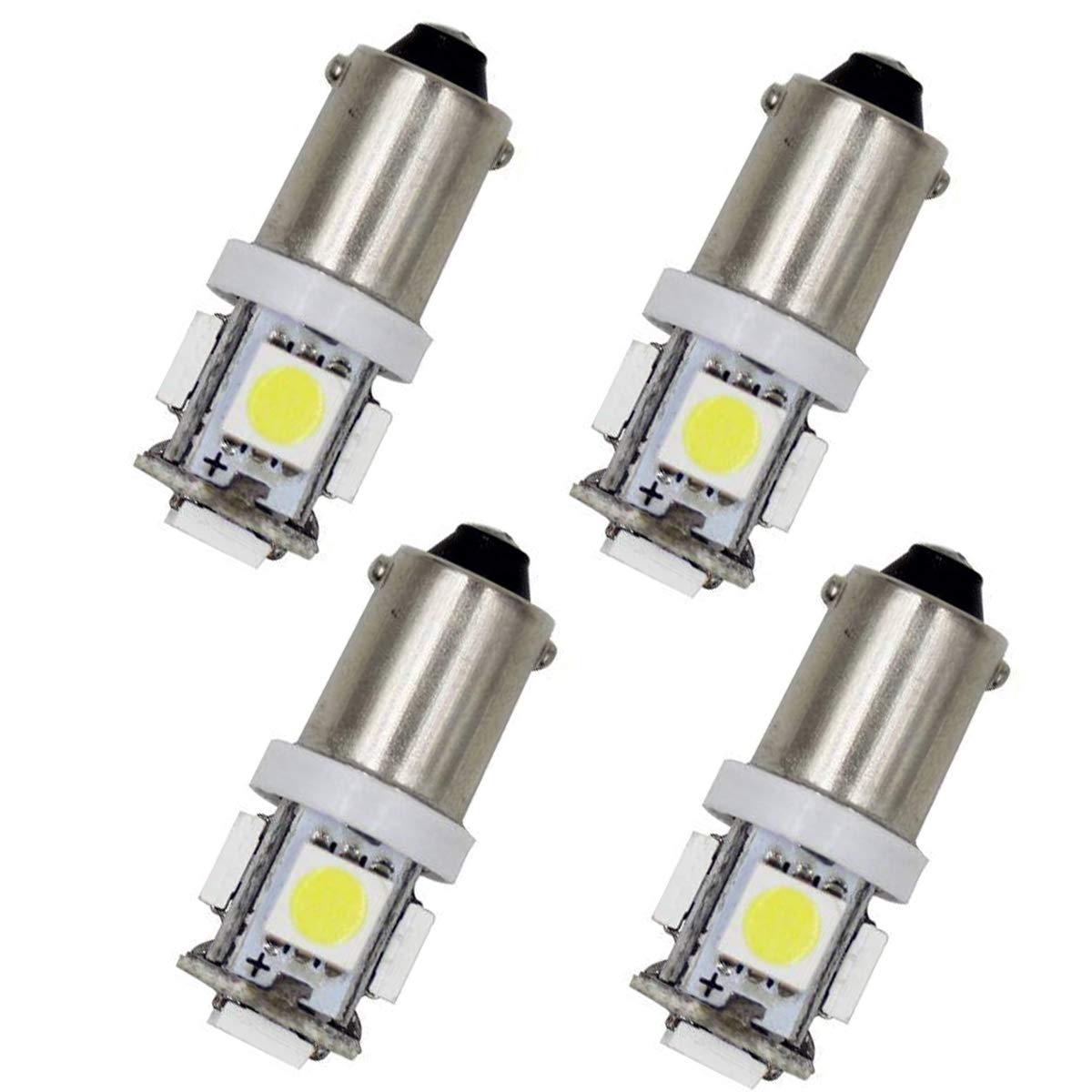 4pcs Yolu BA9 BA9S LED Car Light Bulbs - Super Bright White 5SMD Turn Signal Bulbs for 53 57 182 257 - Perfect for Night Driving & Enhanced Visibility