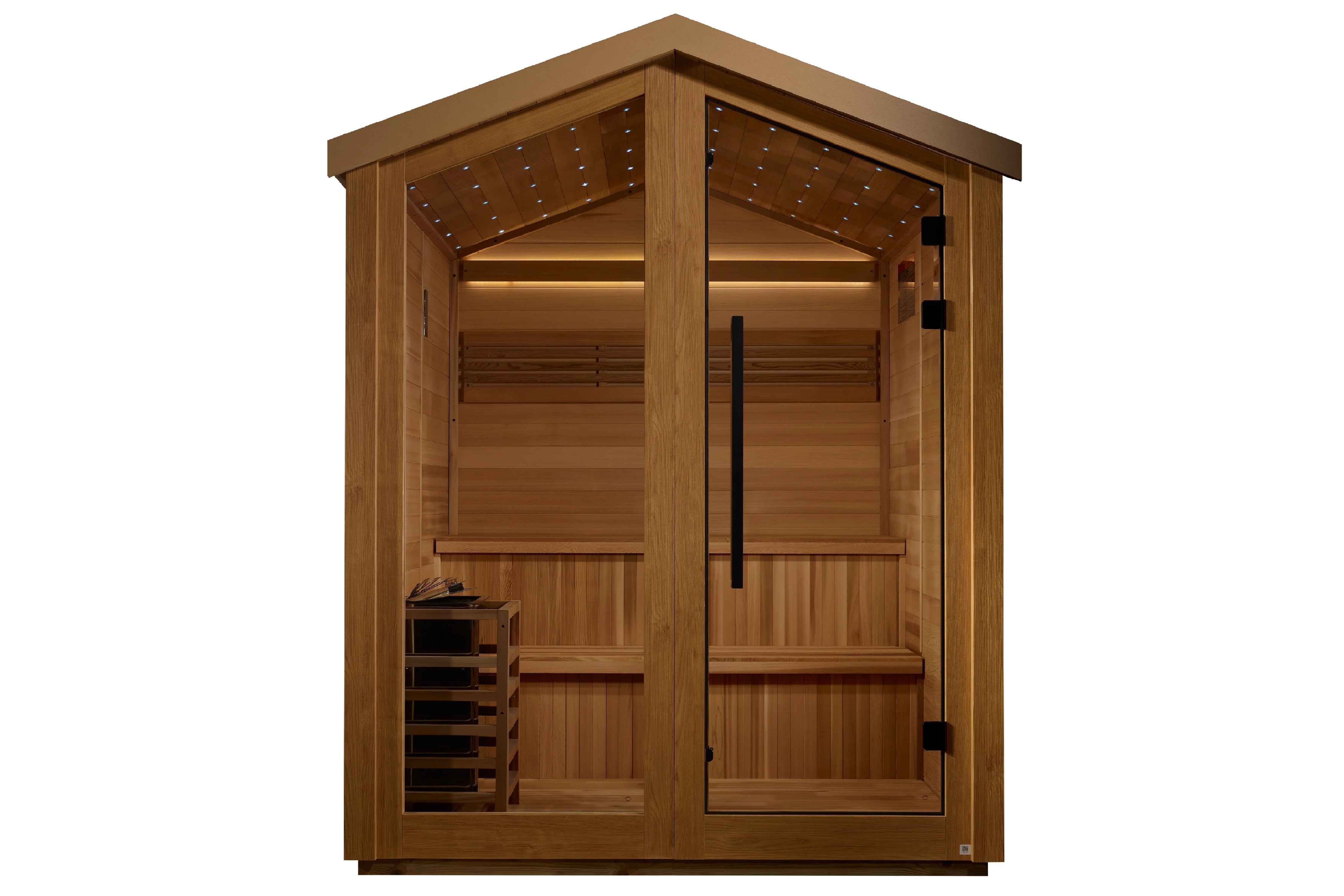 Golden Designs Kaarina 6-Person Outdoor Traditional Sauna - Premium Wooden Home Spa for Relaxation & Detox - Perfect for Backyards, Patios & Wellness Retreats