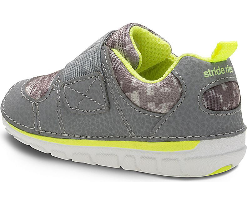 Stride Rite Grey Ripley Soft Motion Baby Sneakers - Comfortable Walking Shoes for Toddlers - Perfect for First Steps, Playtime & Outdoor Activities