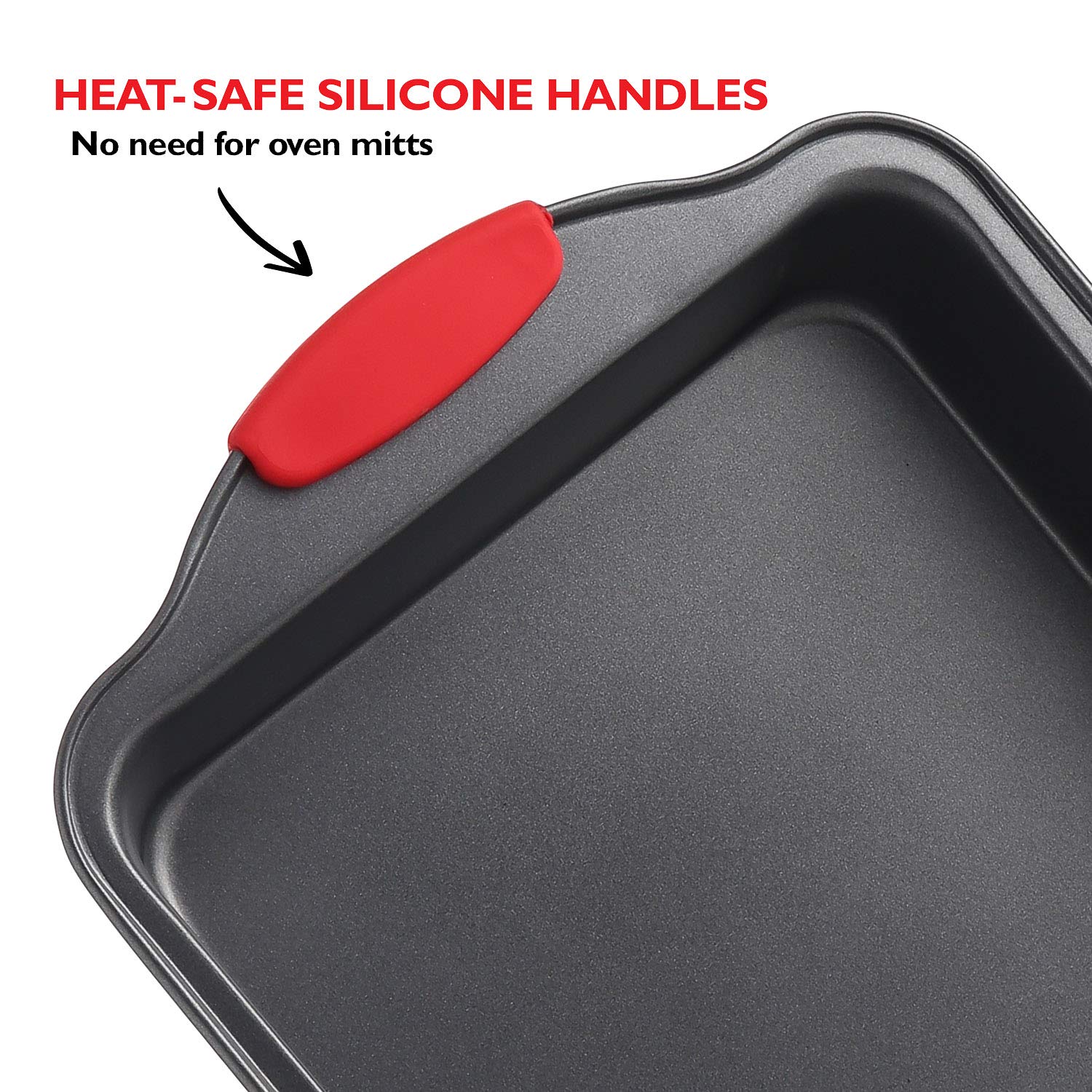 Eatex 15-Piece Nonstick Bakeware Set - Includes Muffin Pan, Cake Pan & Cookie Sheets - Premium Steel Baking Sheets for Oven - Comes with Kitchen Utensils - Black - Perfect for Home Baking, Holiday Cooking & Professional Pastry Making