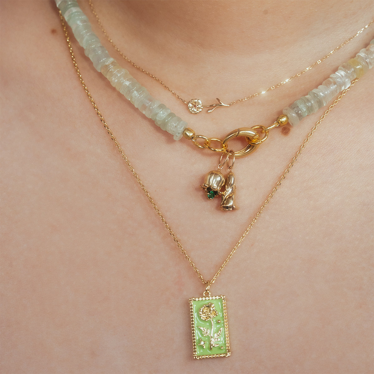 Enamel Birth Flower Pendant Necklace - Personalized Jewelry Gift for Women - Perfect for Birthdays, Anniversaries & Mother's Day
