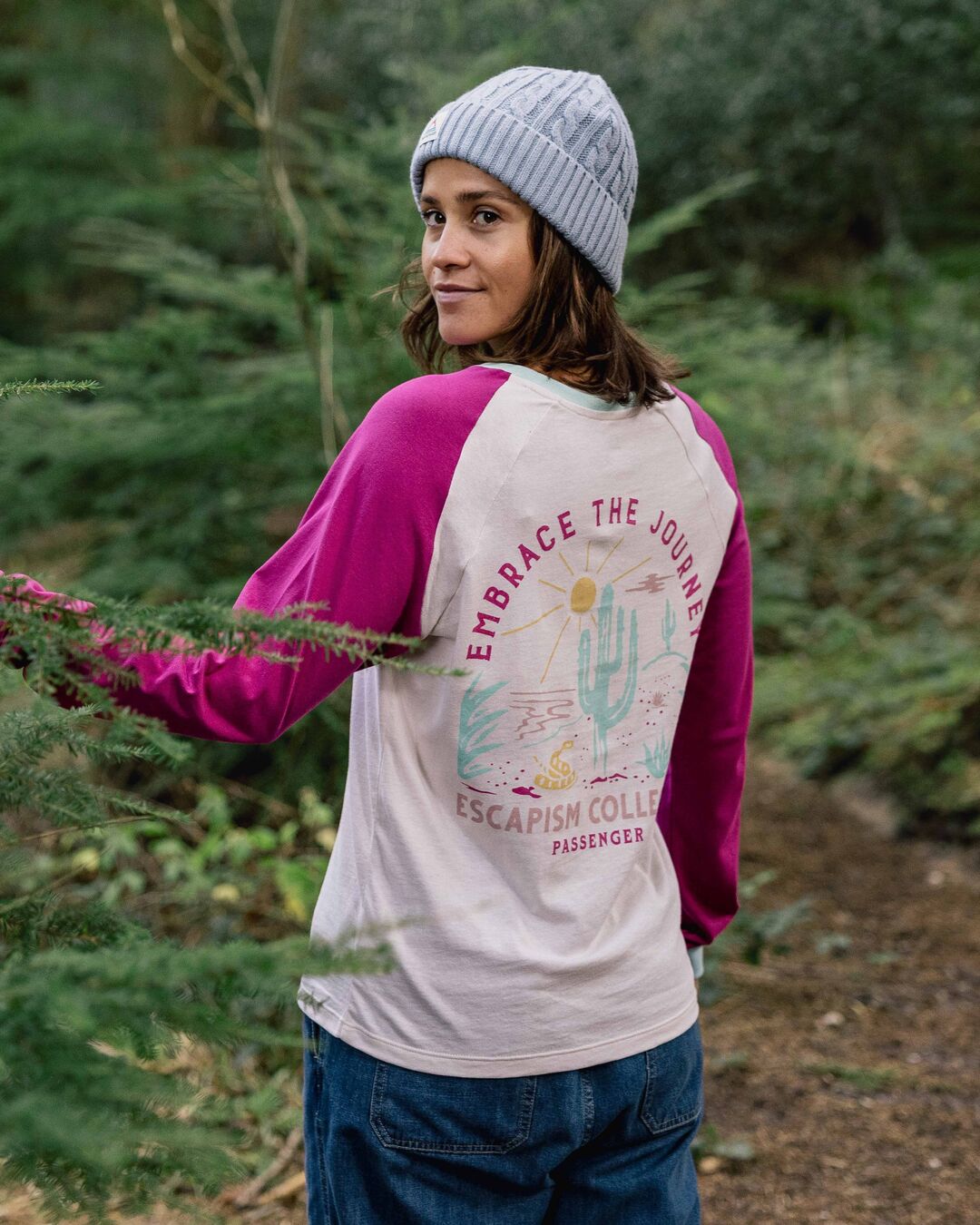 Laelia Eco-Friendly Recycled Cotton Long Sleeve T-Shirt for Women - Soft Sustainable Casual Top - Perfect for Everyday Wear, Work & Outdoor Activities | Birch Color