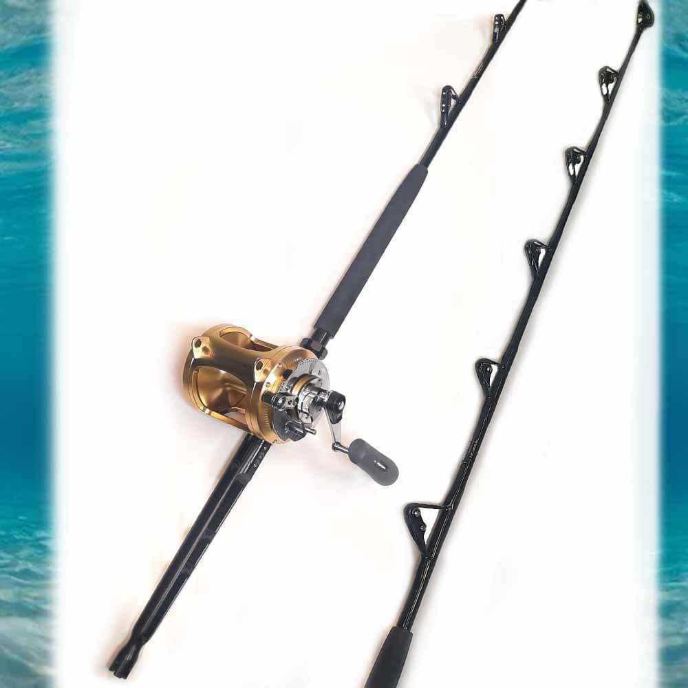 Shimano Tiagra Stand Up Fishing Combo TI80W Reel CHSU80510WU - Saltwater Offshore Trolling for Tuna & Marlin