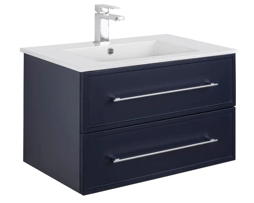 Cutler Milano 30 Inch Blue Wall Mount Shaker Vanity Bathroom Sink Cabinet FV BLUE30MS - Perfect for Modern Farmhouse & Coastal Bathroom Decor