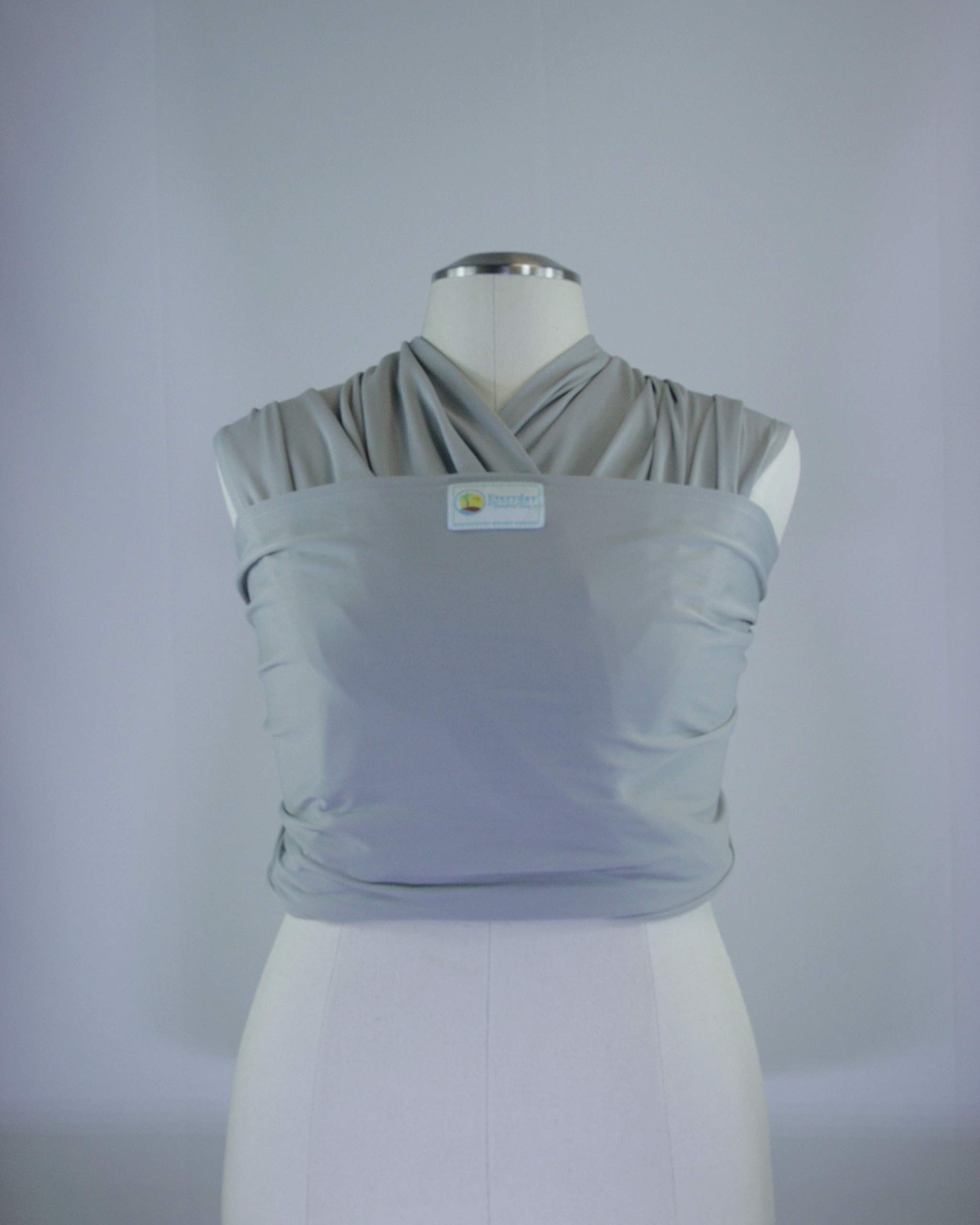 Beachfront Baby Everyday Wrap Baby Carrier - Boardwalk Gray, One Size | Made with Repreve Recycled Water Bottles | Water-Friendly & Moisture-Wicking | Perfect for Newborns, Infants & Toddlers | Ideal for Walks, Shopping & Travel