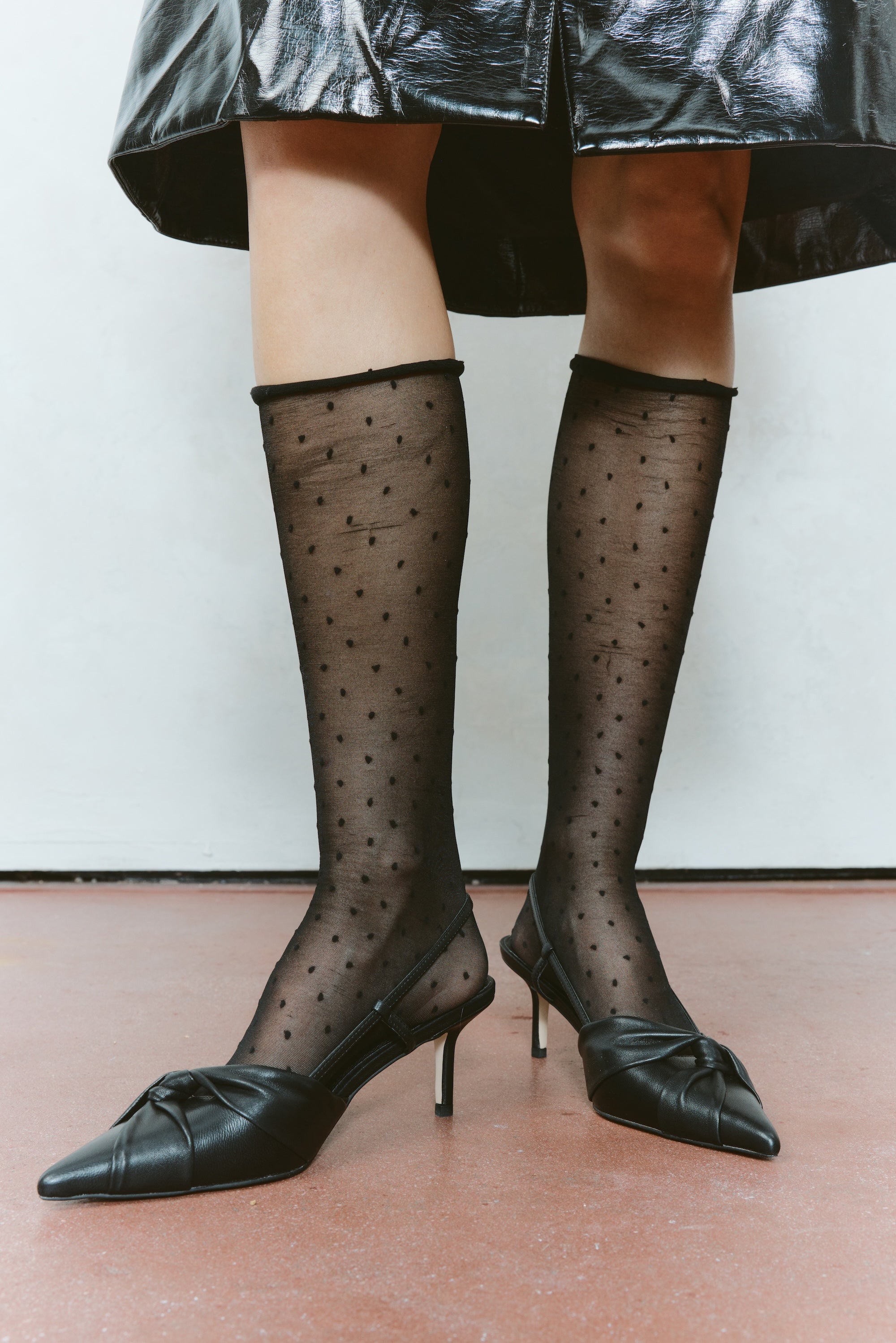 Yonder Slingback Kitten Heels - Black Leather Women's Shoes | Comfortable Low Heel Pumps for Work, Office & Special Occasions