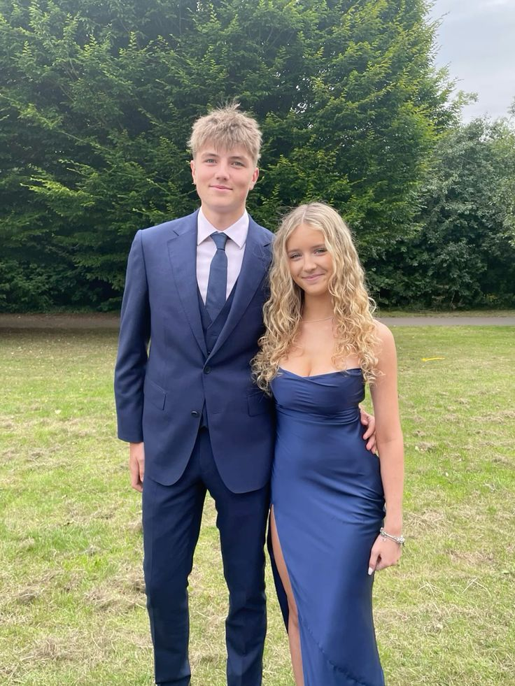 Elegant Navy Blue Sheath Long Prom Dress with High Slit - Formal Evening Gown J5483 for Homecoming, Wedding Guest & Special Occasions