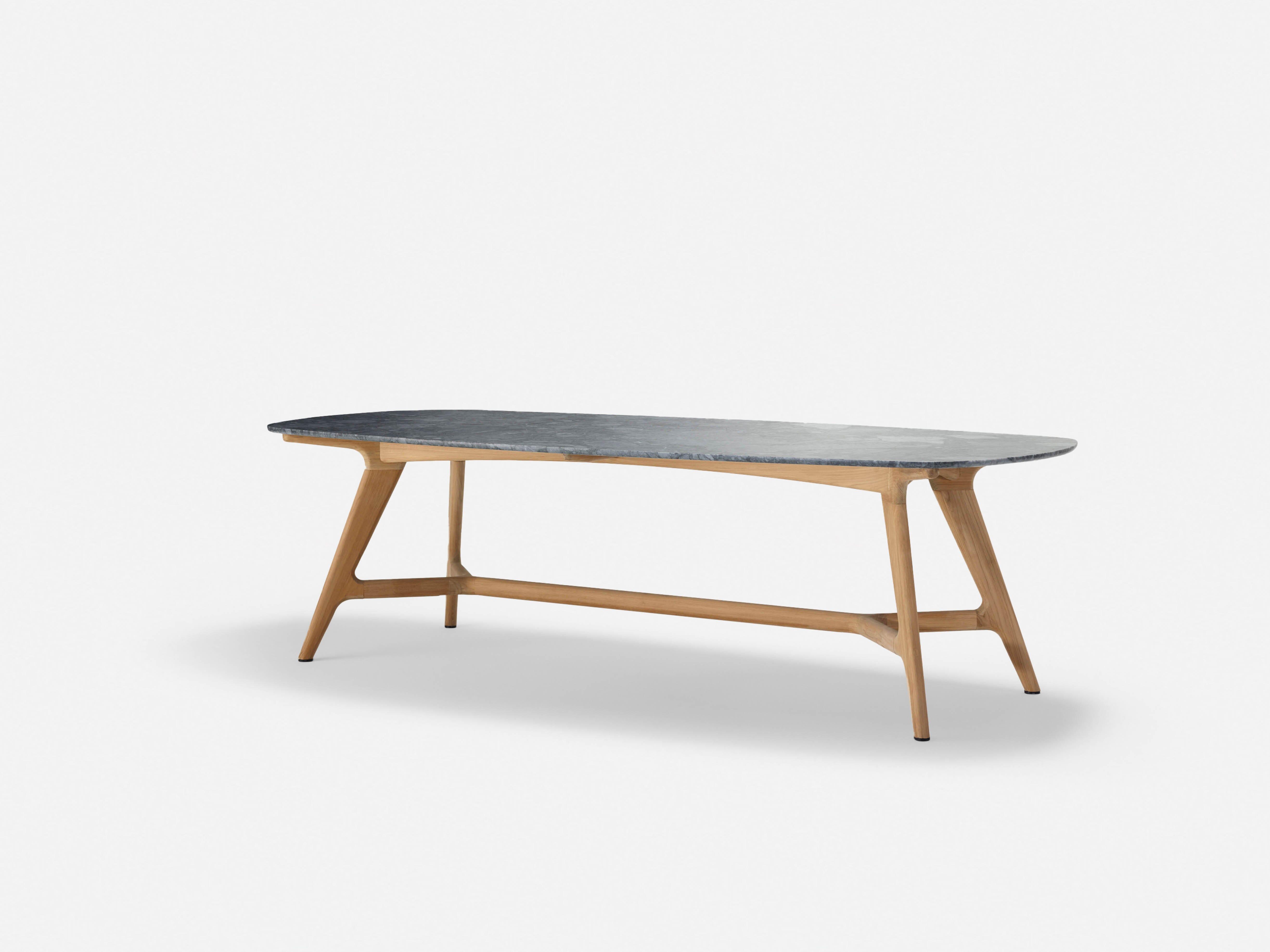 Forrest Elliptical Ceramic Coffee Table - Modern Minimalist Oval Side Table for Living Room, Bedroom, Office - Perfect for Coffee, Books & Decor