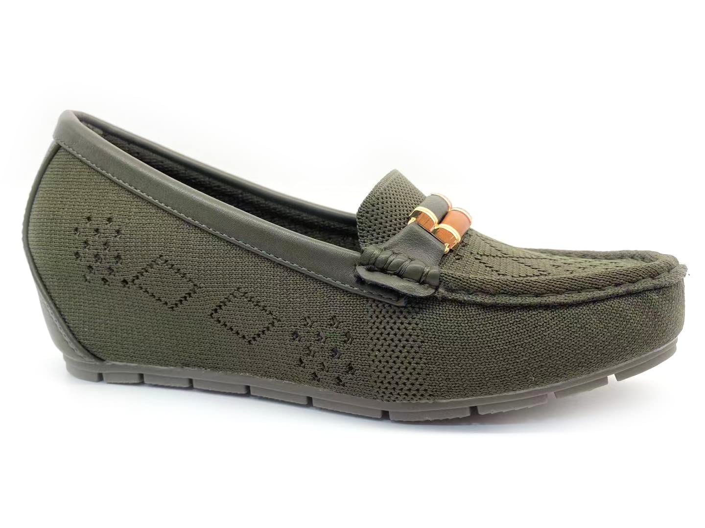 Women's Wedge Heel Loafers - Slip On Casual Shoes with Comfortable Flying Wedge for Work & Daily Wear | Fashion Heightening Shoes for Office, Walking & Outfits