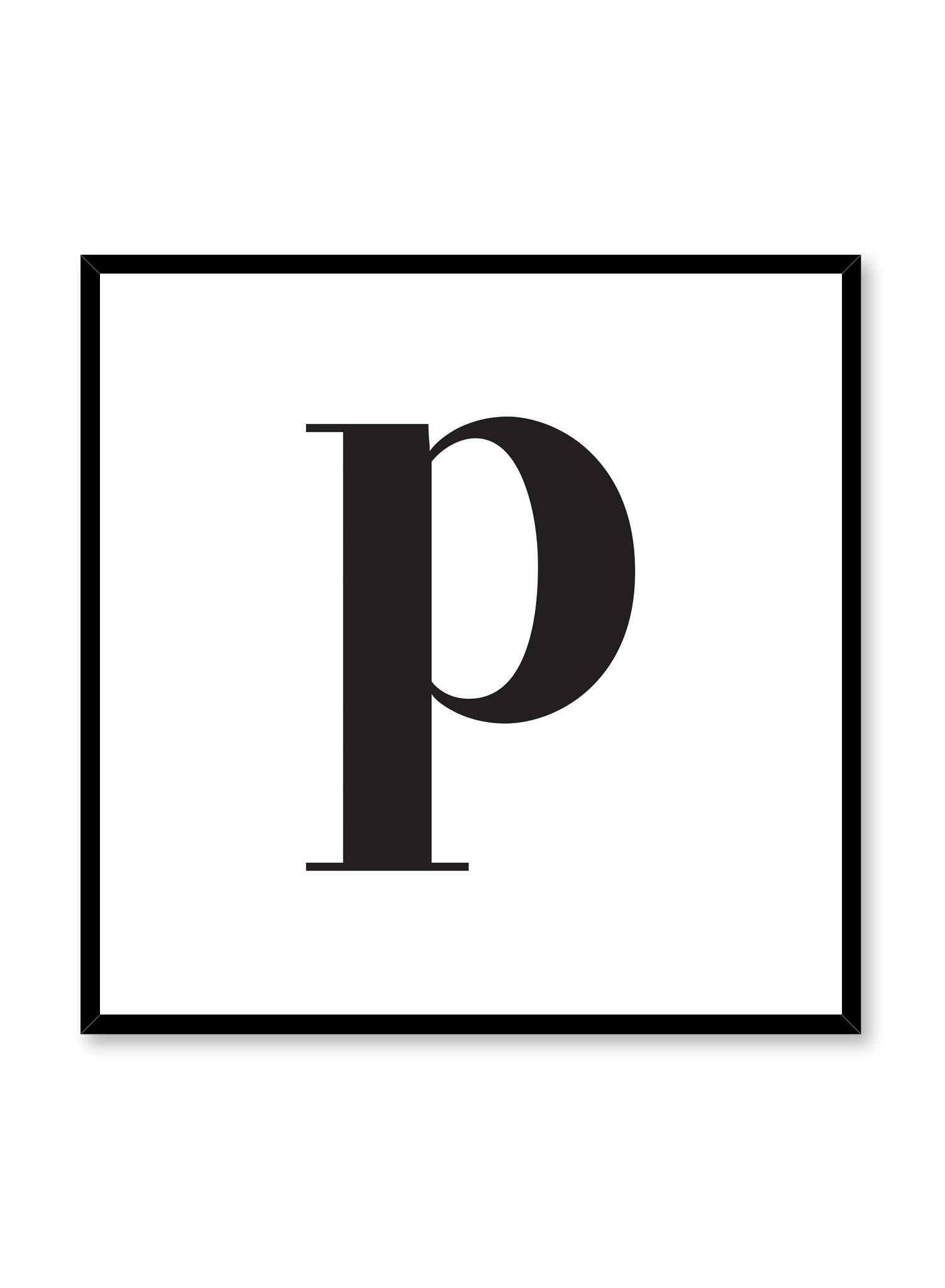 Lowercase Letter P Poster - Alphabet Learning Decor for Kids' Rooms, Classrooms & Nursery - Perfect for Early Childhood Education & Homeschooling