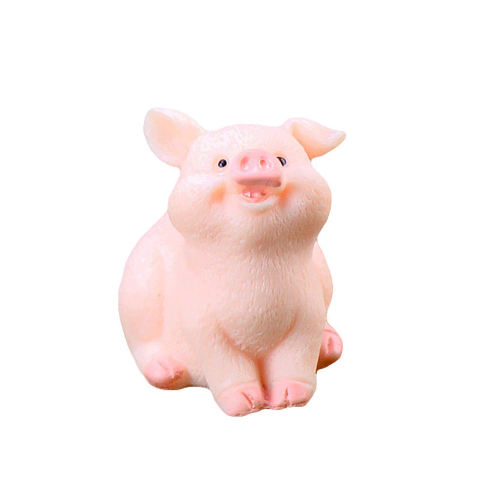 Cute Resin Pig Miniature - Easter Wedding Garden Decor, Desktop Gift