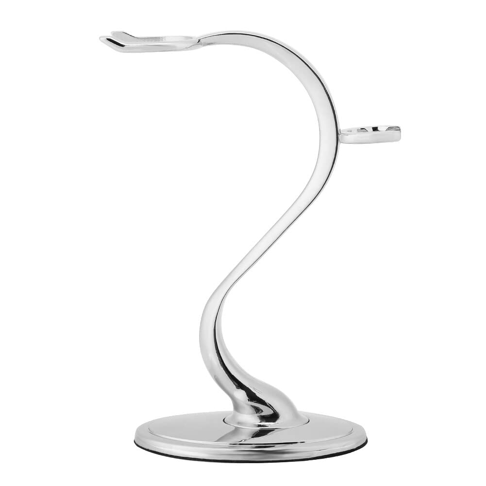 Premium Zinc Alloy Shaving Brush Stand for Men - Durable Metal Shaving Brush Holder for Barber Salon, Home & Travel Use - Perfect Gift for Grooming Enthusiasts | Ideal for Wet Shaving, Beard Care & Men's Grooming Kits