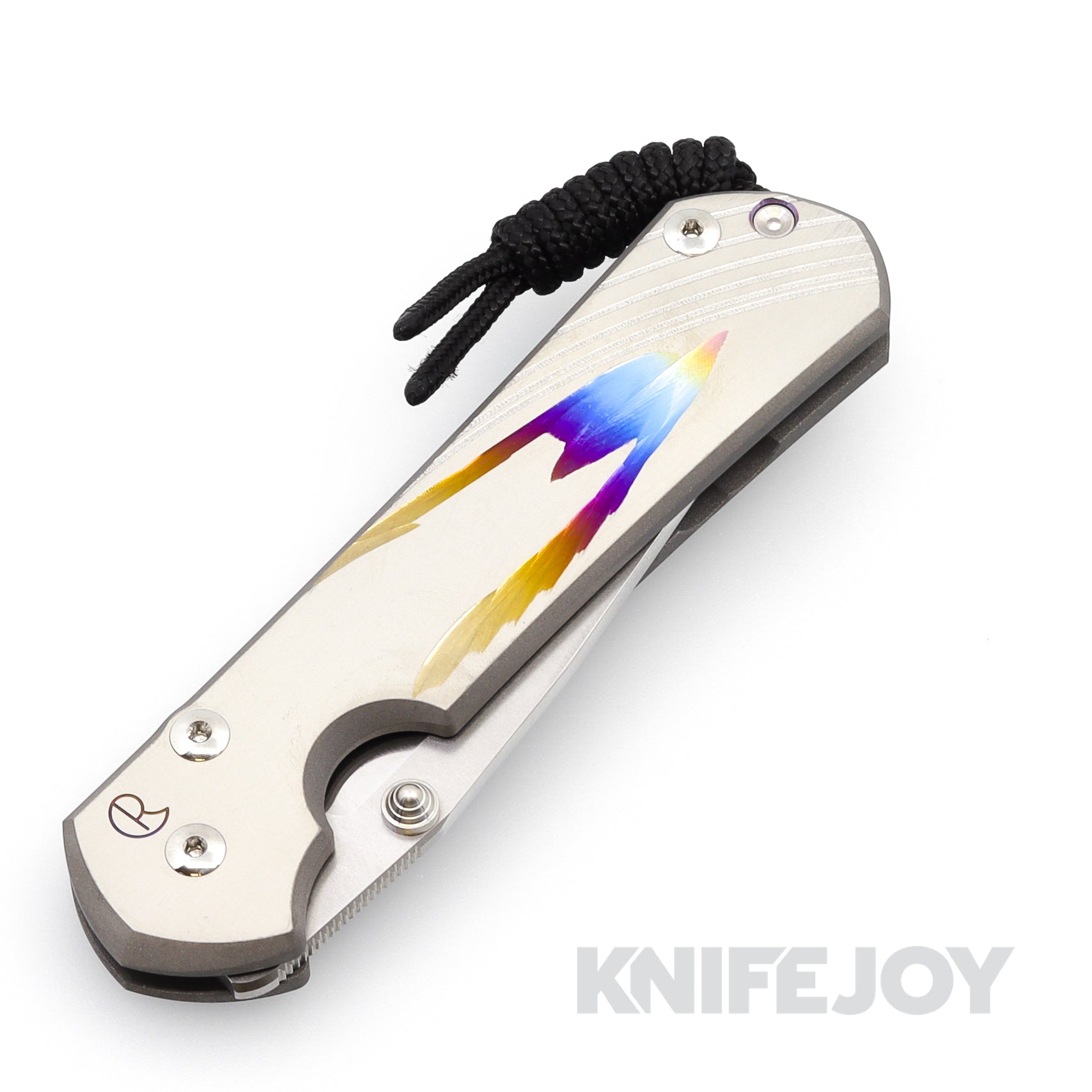 Chris Reeve Knives Large Sebenza 31 Drop Point Magnacut Blade with Unique Graphic & Titanium Handles - Premium EDC Folding Knife for Outdoor, Camping, and Survival