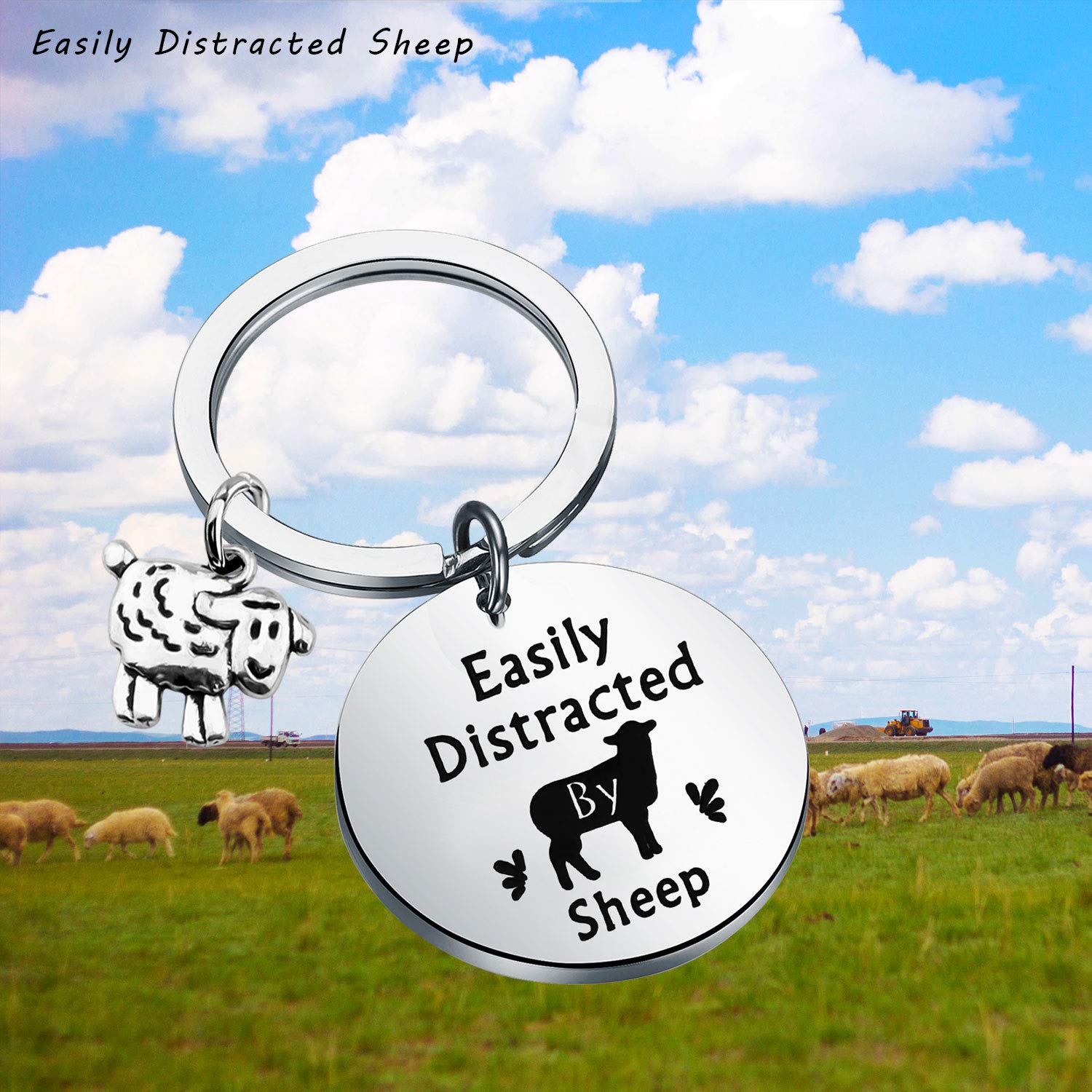 WSNANG Sheep Lover Gift - Cute Animal Keychain Jewelry for Sheep Enthusiasts, Farm Animal Lovers | Perfect for Keyrings, Backpacks, Gifts & Everyday Accessories