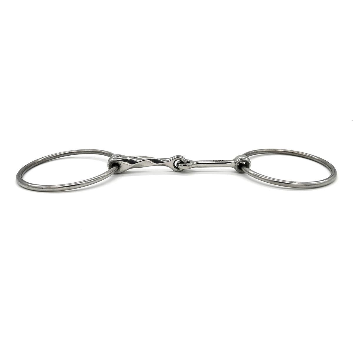AJR Half Twist Half Straight Bar Loose Ring Bit - Comfortable Horse Training Bit for Dressage, Jumping & Trail Riding