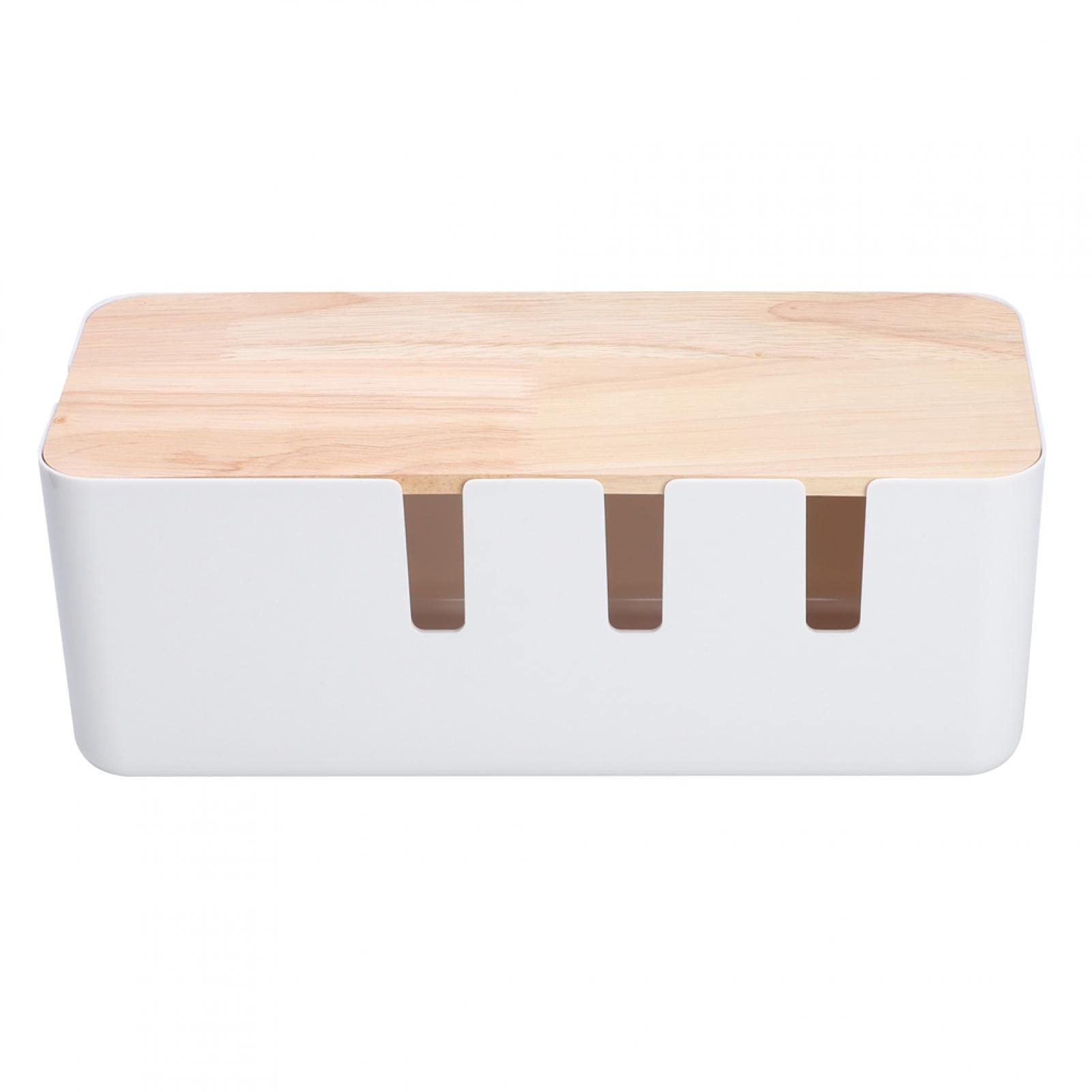 Fdit Power Cord Storage Box - Cable Organizer for Home & Office Desks - Dustproof Power Board Management Box - Perfect for Computer, TV, and Charging Station Wire Organization