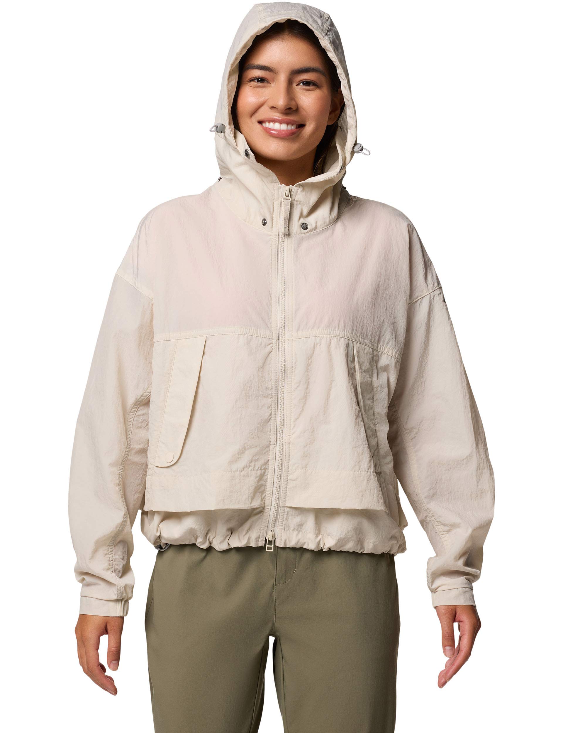 Paracutie II Hooded Windbreaker Jacket - Dark Stone Color | Lightweight Water-Resistant Outdoor Windbreaker for Hiking, Running & Travel