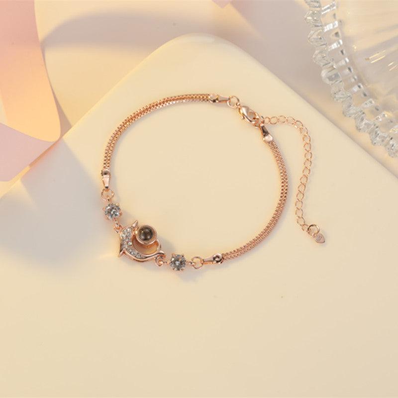 Couple Bracelets Set - Matching Love Bracelets for Valentine's Day Gifts with Vibrato Projection - Perfect for Anniversaries, Weddings & Romantic Date Nights