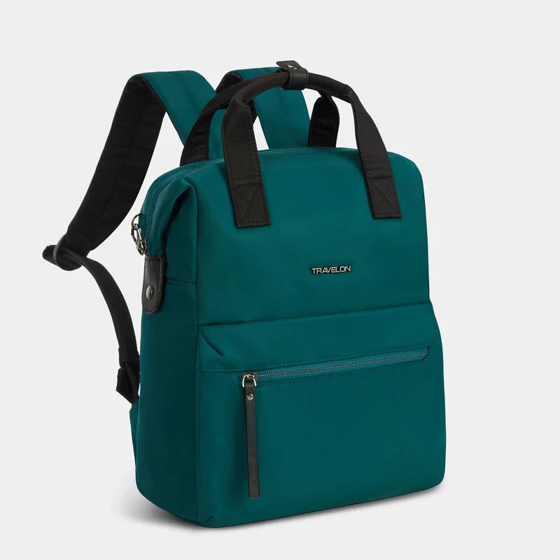 Travelon Anti-Theft Addison Large Backpack for Women & Men - Secure Laptop Backpack with RFID Blocking for Travel, Commuting & Work - Water-Resistant & Lightweight Design