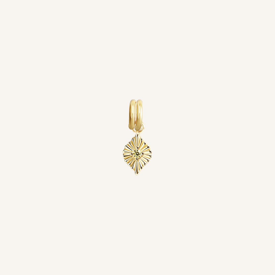 August Birthstone Charm for Petite Jewelry - Perfect for Necklaces, Bracelets & Gifts | Peridot Gemstone Pendant for Women