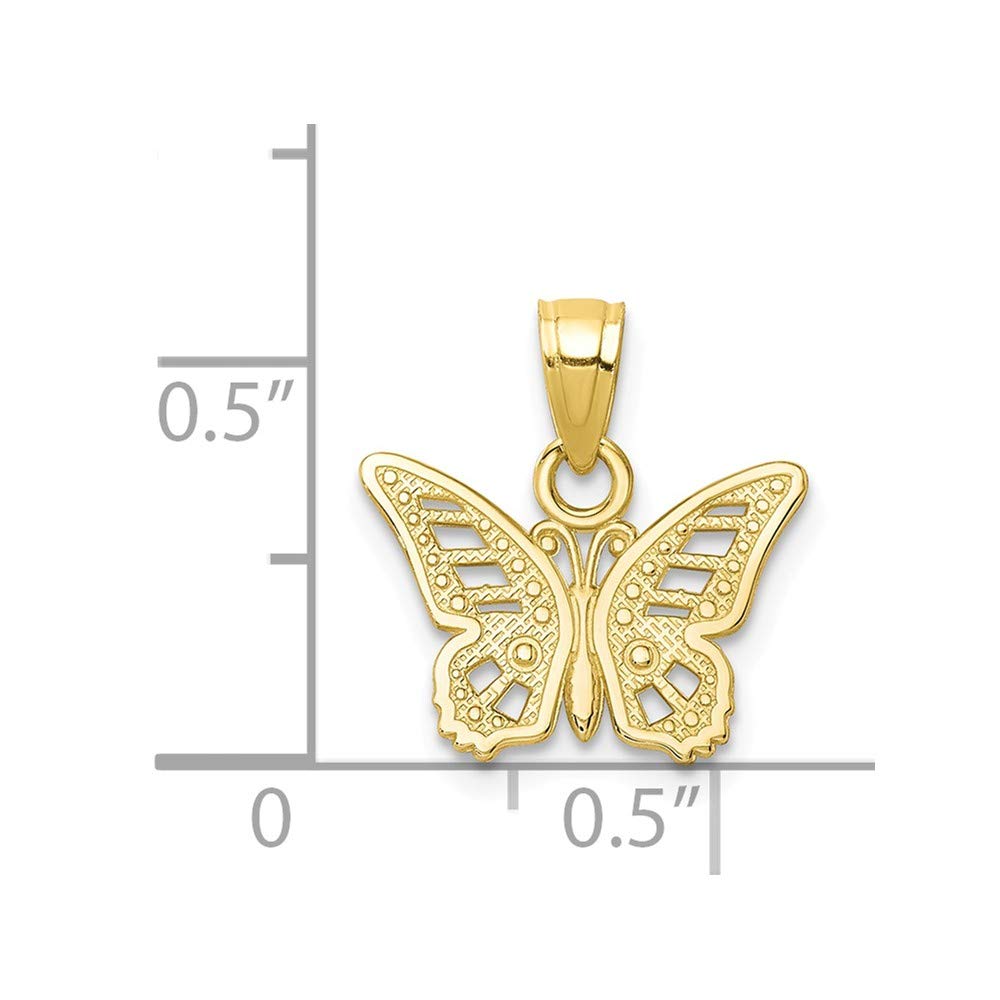 10K Solid Gold Butterfly Charm Pendant - Elegant Jewelry for Necklace, Bracelet & Gift Giving - Perfect for Birthdays, Anniversaries & Special Occasions