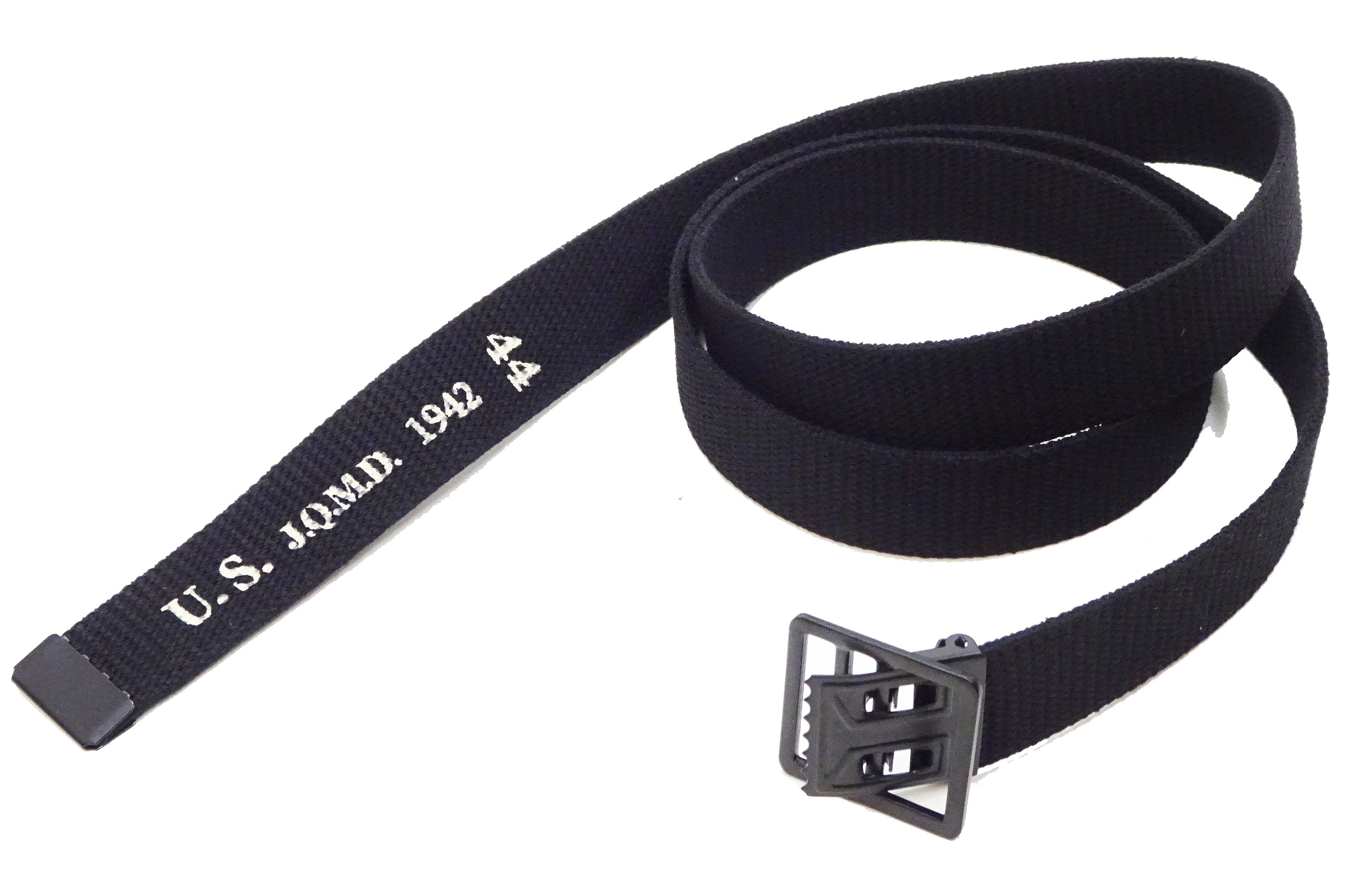 Buzz Rickson Men's William Gibson 1937 WW2 US Army GI Cotton Webbing Belt - Black (BR02767) | Vintage Military Style Belt for Casual Wear & Historical Reenactments