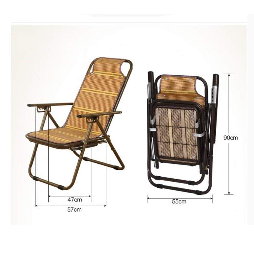 Breathable Bamboo Lounge Chair - Foldable & Comfortable for Office Nap, Outdoor Relaxation, Balcony Lounging - Perfect for Lunch Breaks, Sunbathing, and Leisure Time