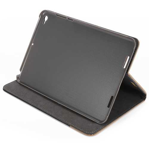 Durable Canvas Grain PU Protective Case for Xiaomi Mi Pad 3 - Black & Brown | Shockproof Cover for Work, Travel & School Use