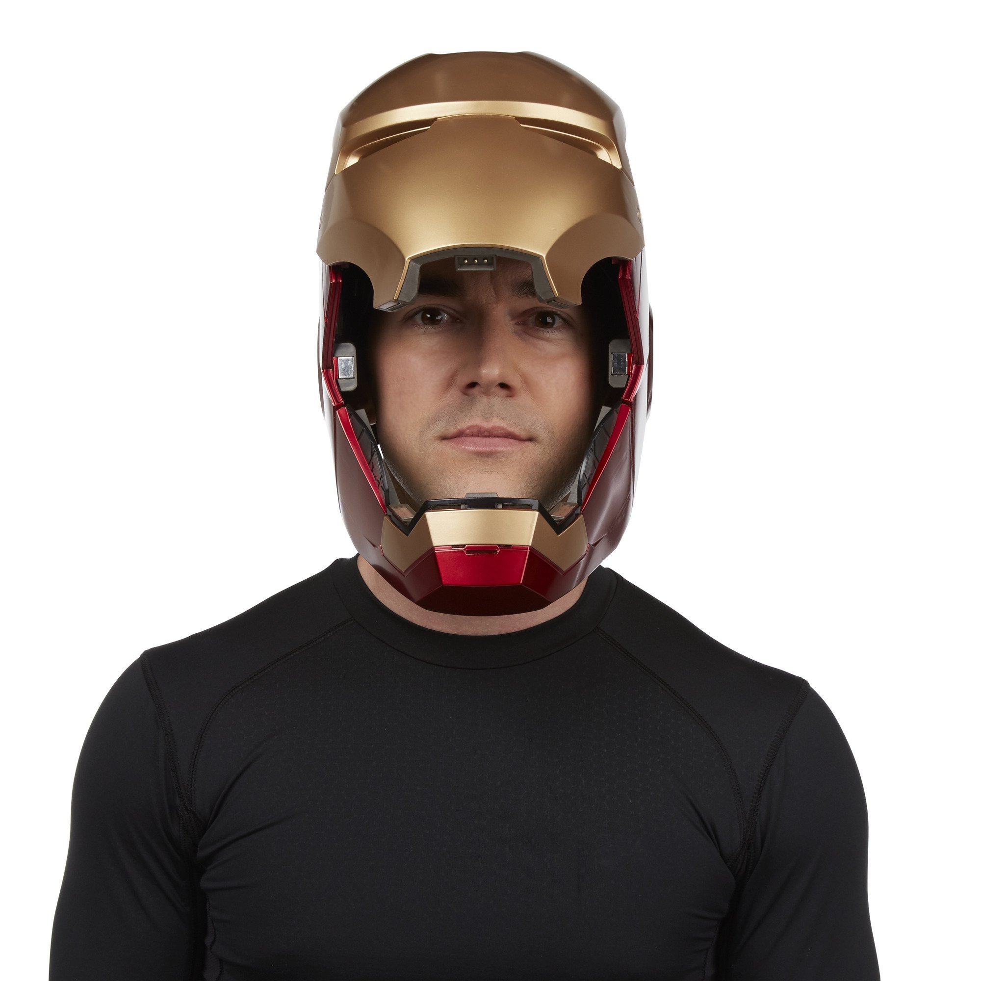 Marvel Legends Series Iron Man Electronic Helmet – Light-Up & Sound Effects – Collectible Superhero Cosplay Mask for Adults & Fans – Perfect for Halloween, Comic Con & Marvel Themed Parties