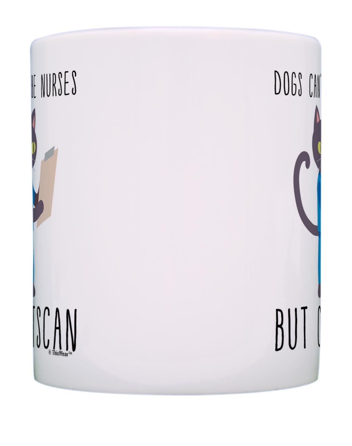 Funny Cat Coffee Mug - 11oz Ceramic Cup with Handle | Cute Cat Lover Gift for Nurses & Pet Owners | Perfect for Coffee, Tea & Office Use