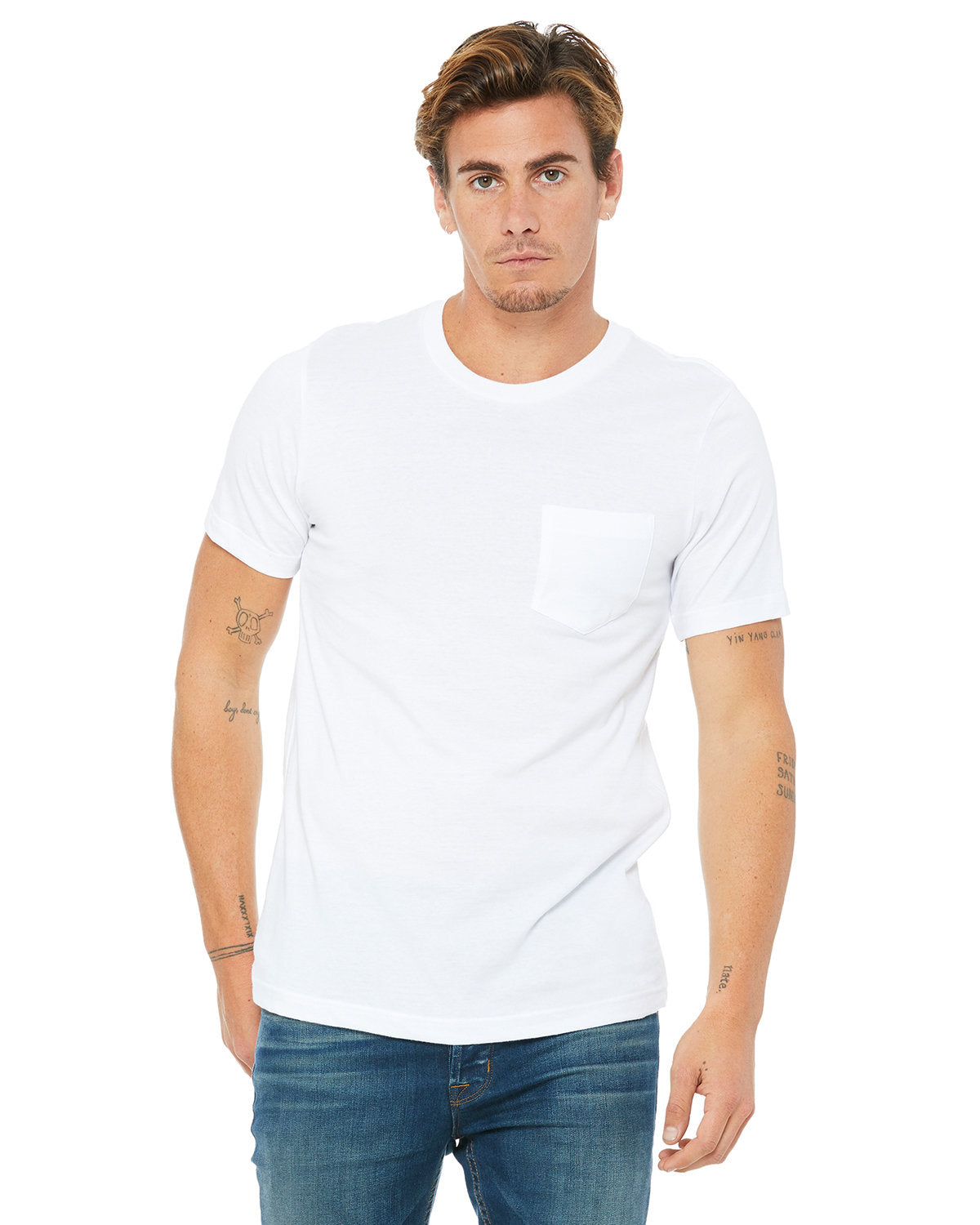 Bella + Canvas 3021 Men's Soft Jersey Short Sleeve Pocket T-Shirt - Comfortable Cotton Tee for Casual Wear, Gym & Everyday Outfits