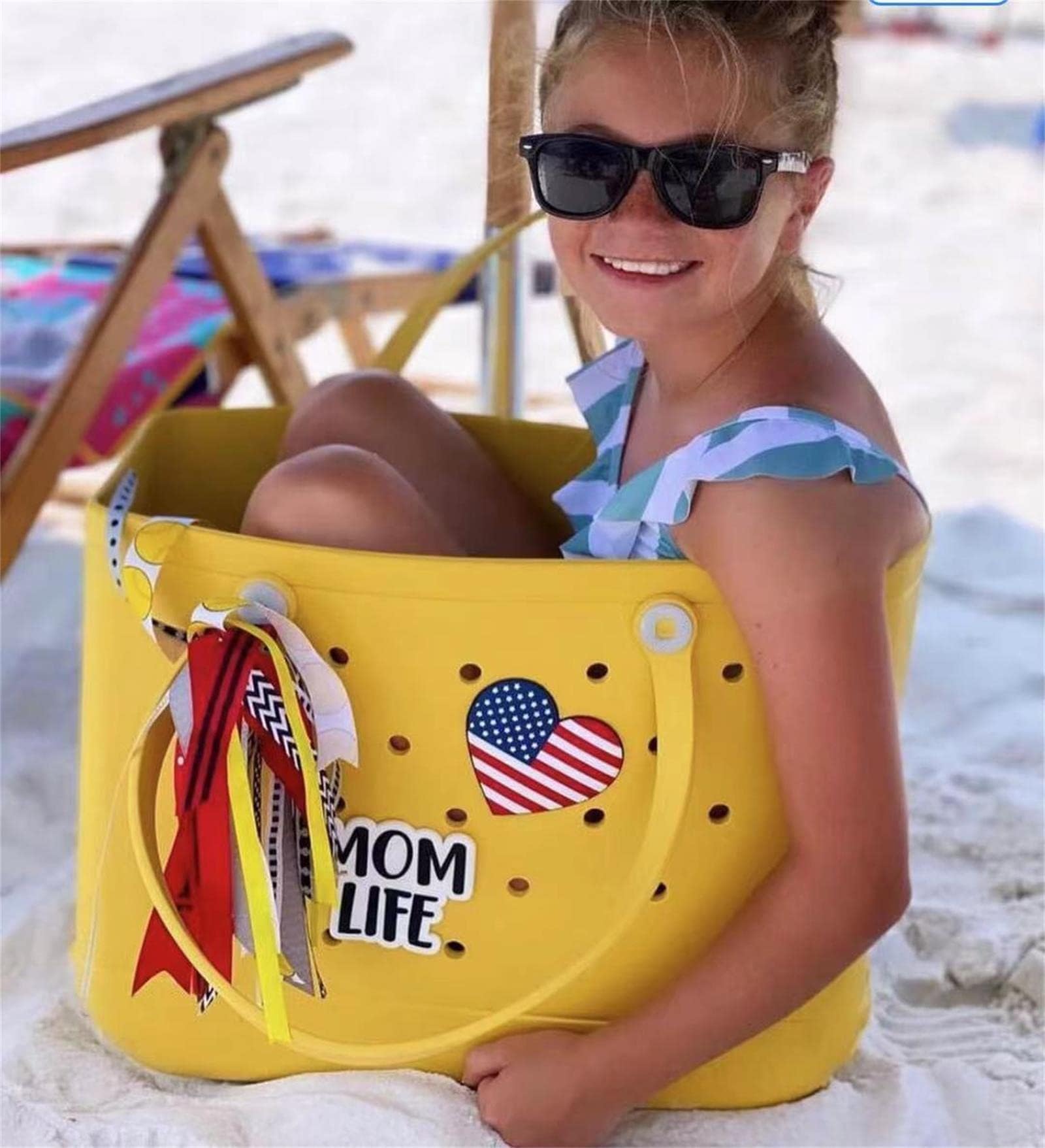 Extra Large Waterproof Washable Durable Open Tote Bag for Beach, Boat, Pool & Sports | Perfect for Summer Outings, Travel & Outdoor Activities