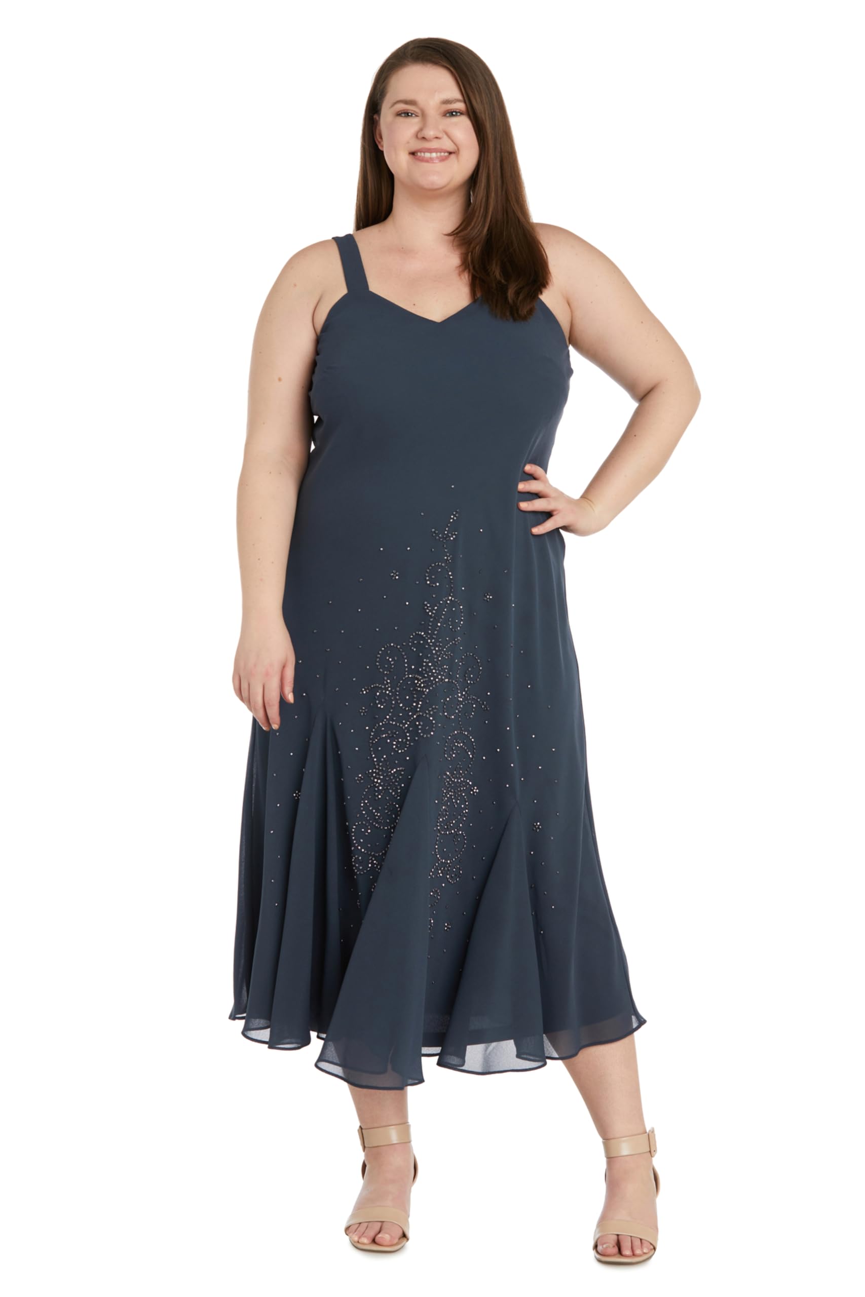 R&M Richards Women's Plus Size Jacket Dress - Elegant Formal Wear for Office, Church & Special Occasions | Stretchy Comfort Fit for Curvy Figures