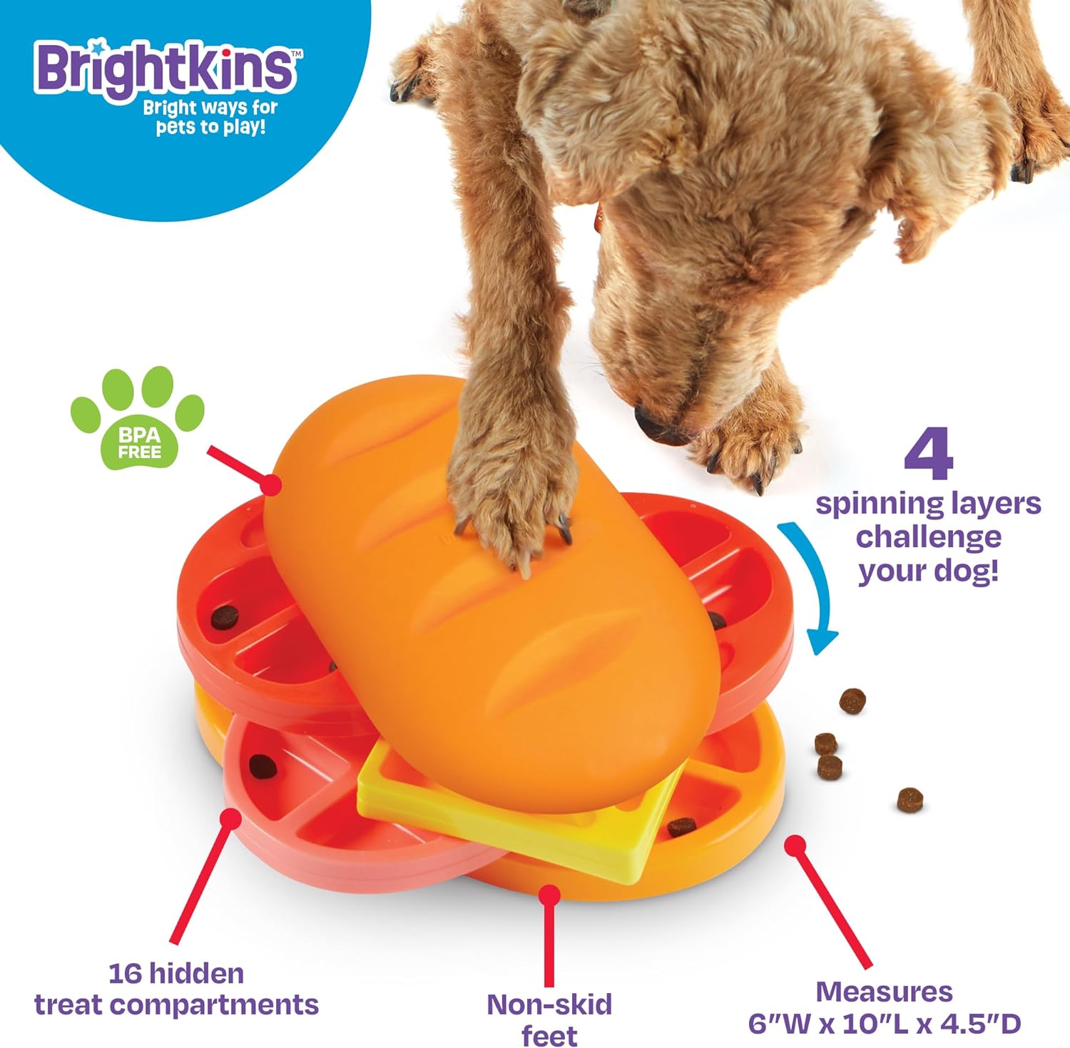 Dog Treat Puzzle Toy - Pupstrami Surprise Interactive Feeder for Mental Stimulation | Perfect for Boredom Relief & Slow Feeding at Home or Travel