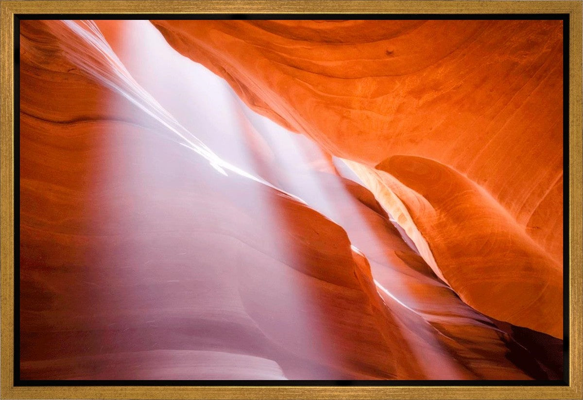 Stunning Antelope Canyon Light Shafts Canvas Wall Art - Nature Photography Print for Home & Office Decor - Perfect for Living Room, Bedroom, or Office Wall Display